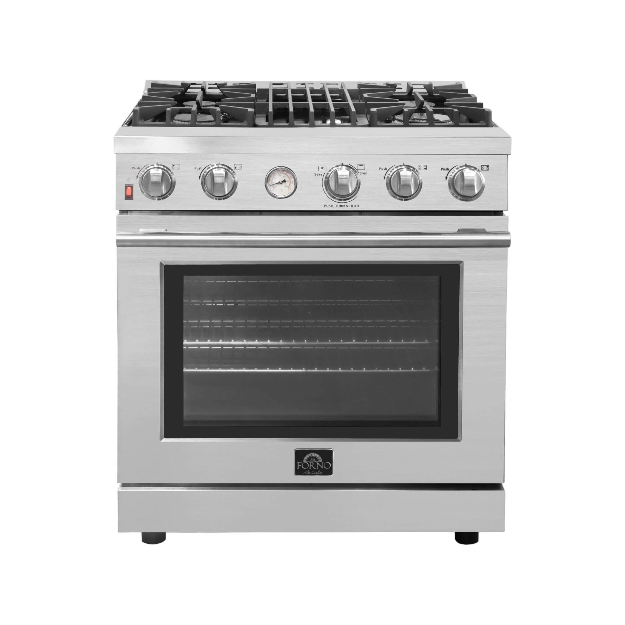 Forno Livorno 30″ Freestanding Gas Range Stainless Steel & Black FFSGS622830S Picture 1