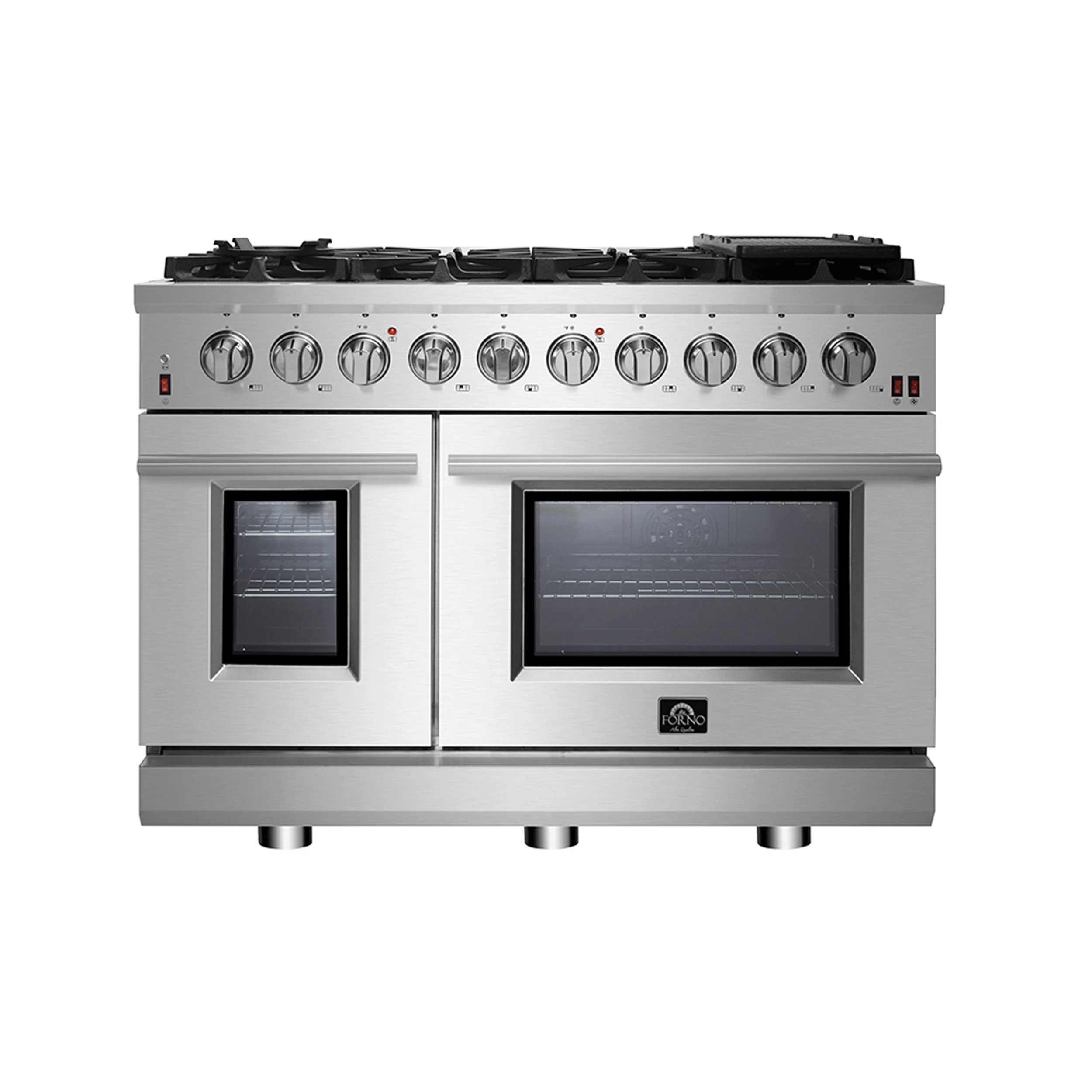Massimo 48-Inch Freestanding Gas Range, 8 Burners, True Convection Oven FFSGS623948