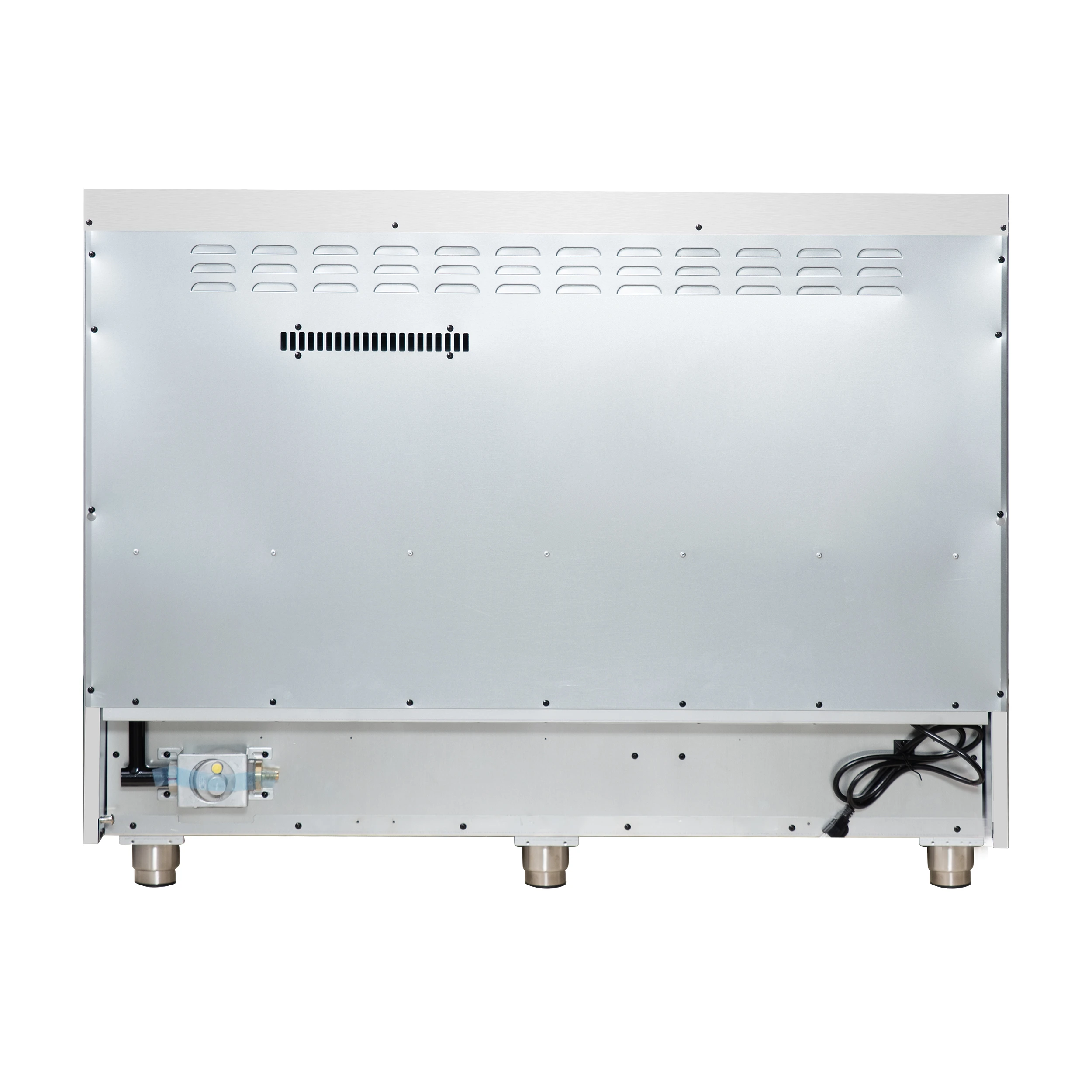 Massimo 48-Inch White Freestanding Gas Range, 8 Burners, True Convection Oven FFSGS623948WHT