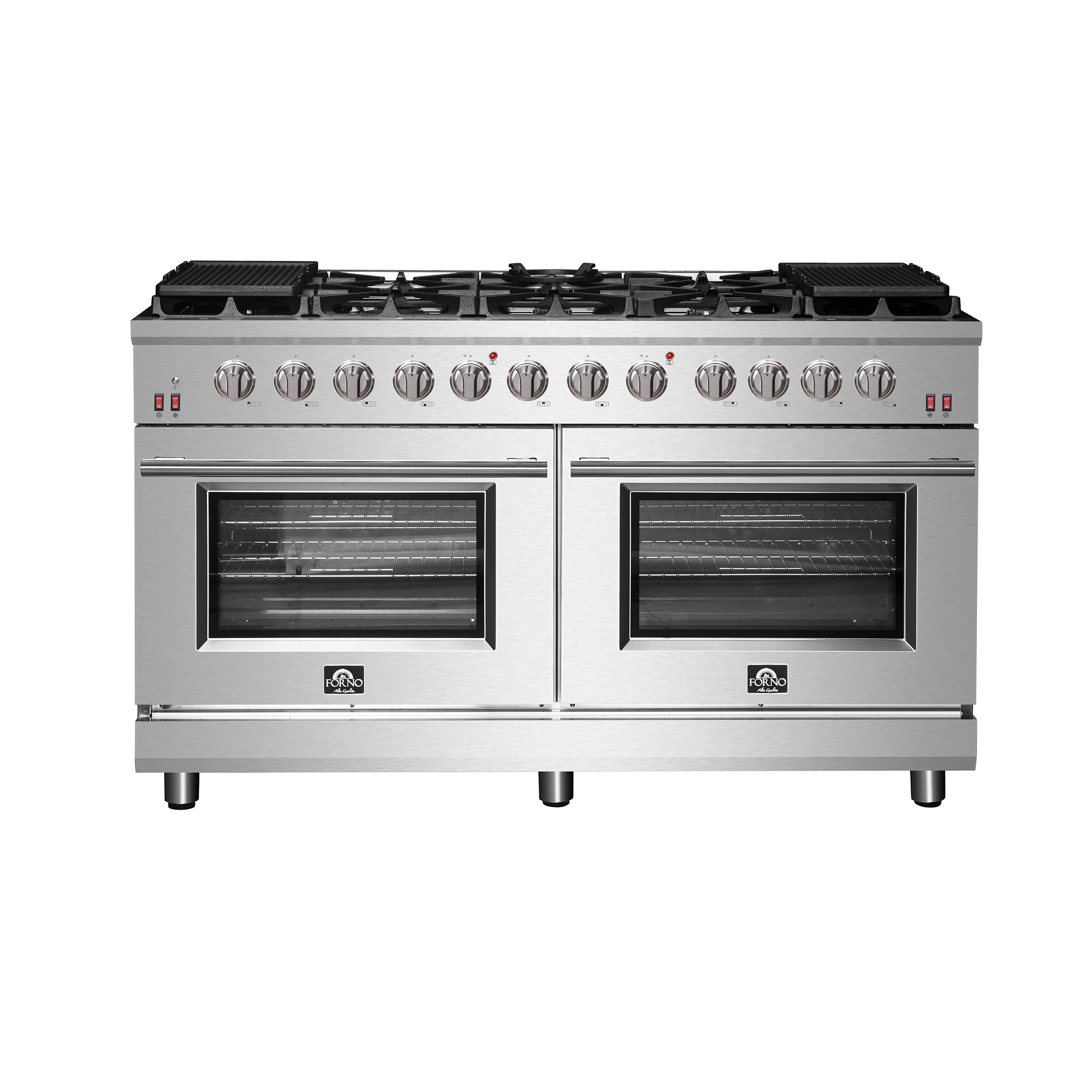 Massimo 60-Inch Freestanding Gas Range, 10 Burners, True Convection Oven FFSGS623960