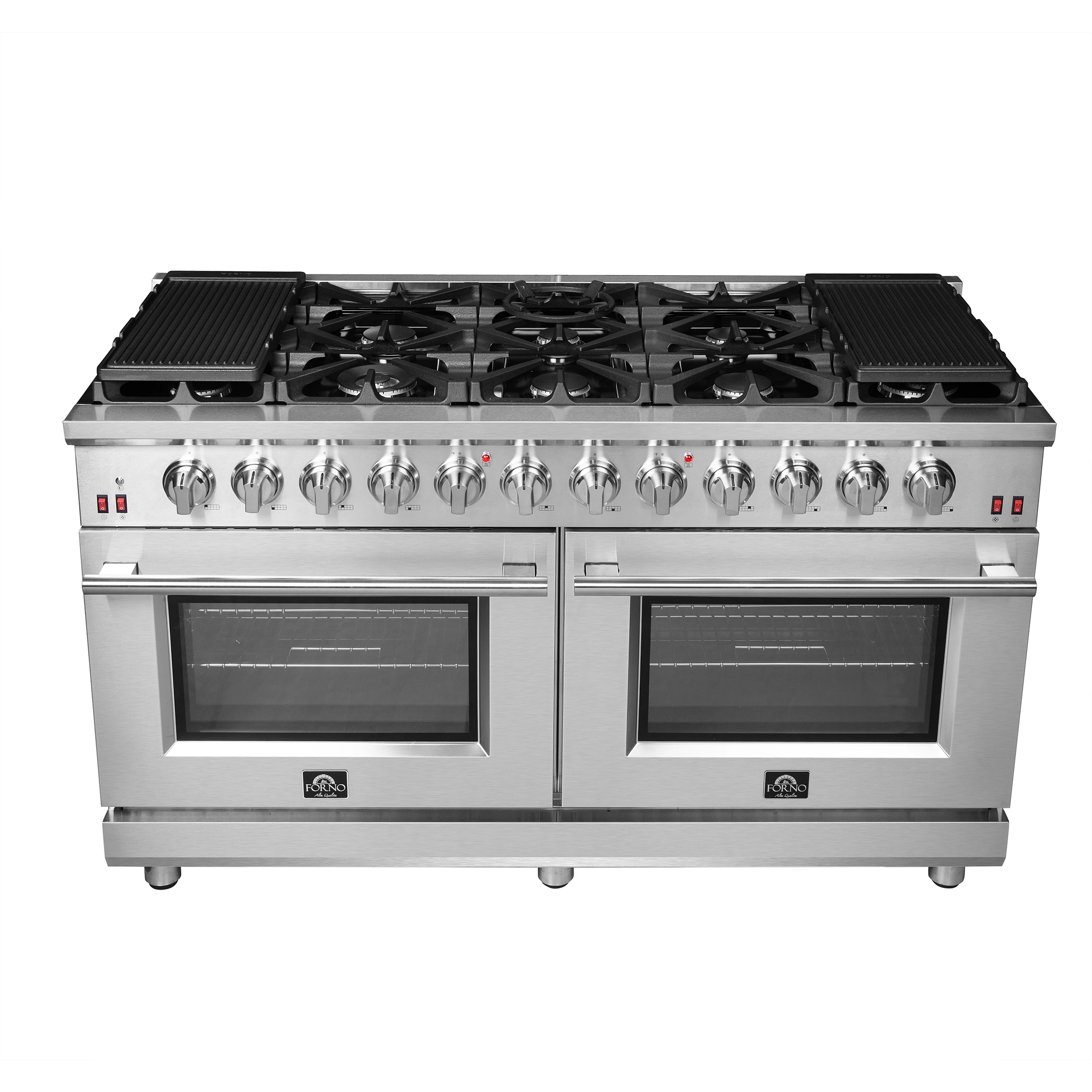 Massimo 60-Inch Freestanding Gas Range, 10 Burners, True Convection Oven FFSGS623960