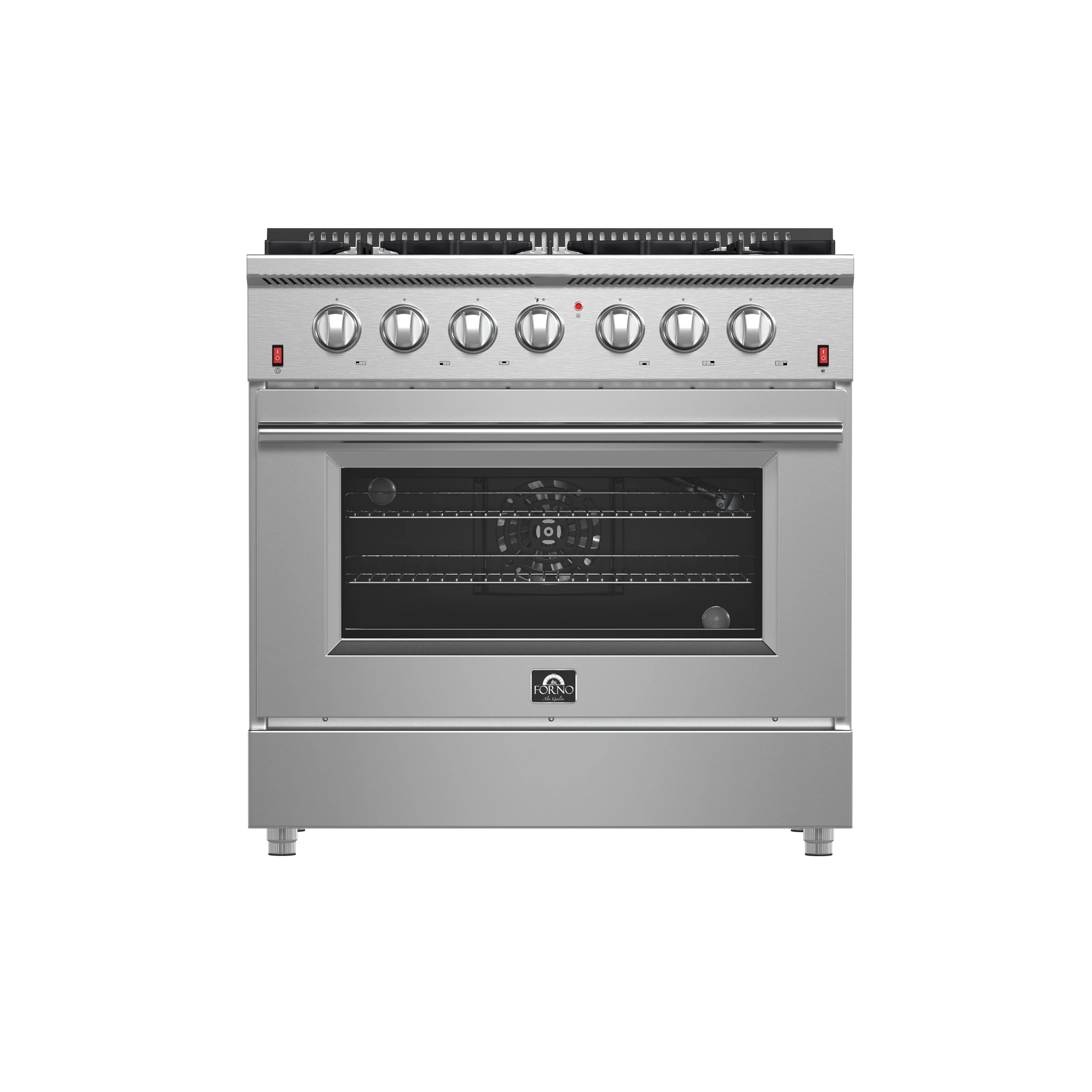 Galiano 36-Inch Freestanding Gas Range, Stainless Steel, 6 Burners, Energy Efficient FFSGS624436