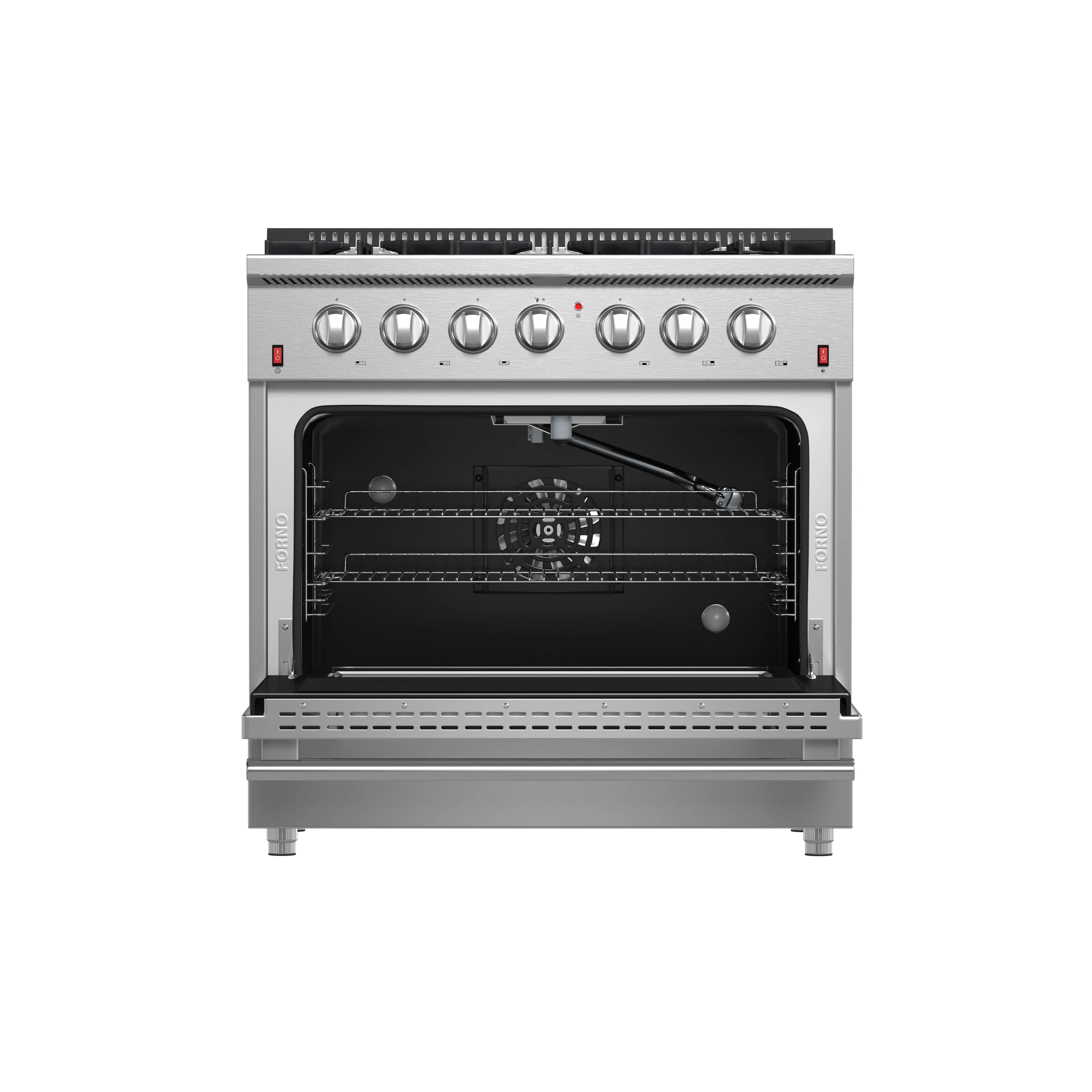 Galiano 36-Inch Freestanding Gas Range, Stainless Steel, 6 Burners, Energy Efficient FFSGS624436