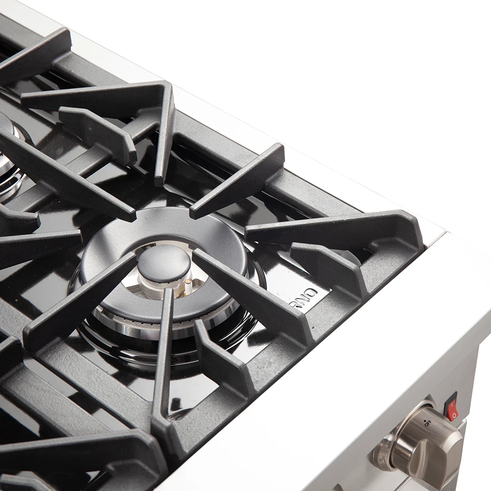 Galiano 36-Inch Freestanding Gas Range, Stainless Steel, 6 Burners, Energy Efficient FFSGS624436