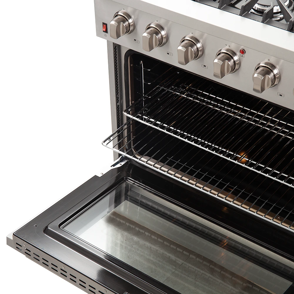 Galiano 36-Inch Freestanding Gas Range, Stainless Steel, 6 Burners, Energy Efficient FFSGS624436