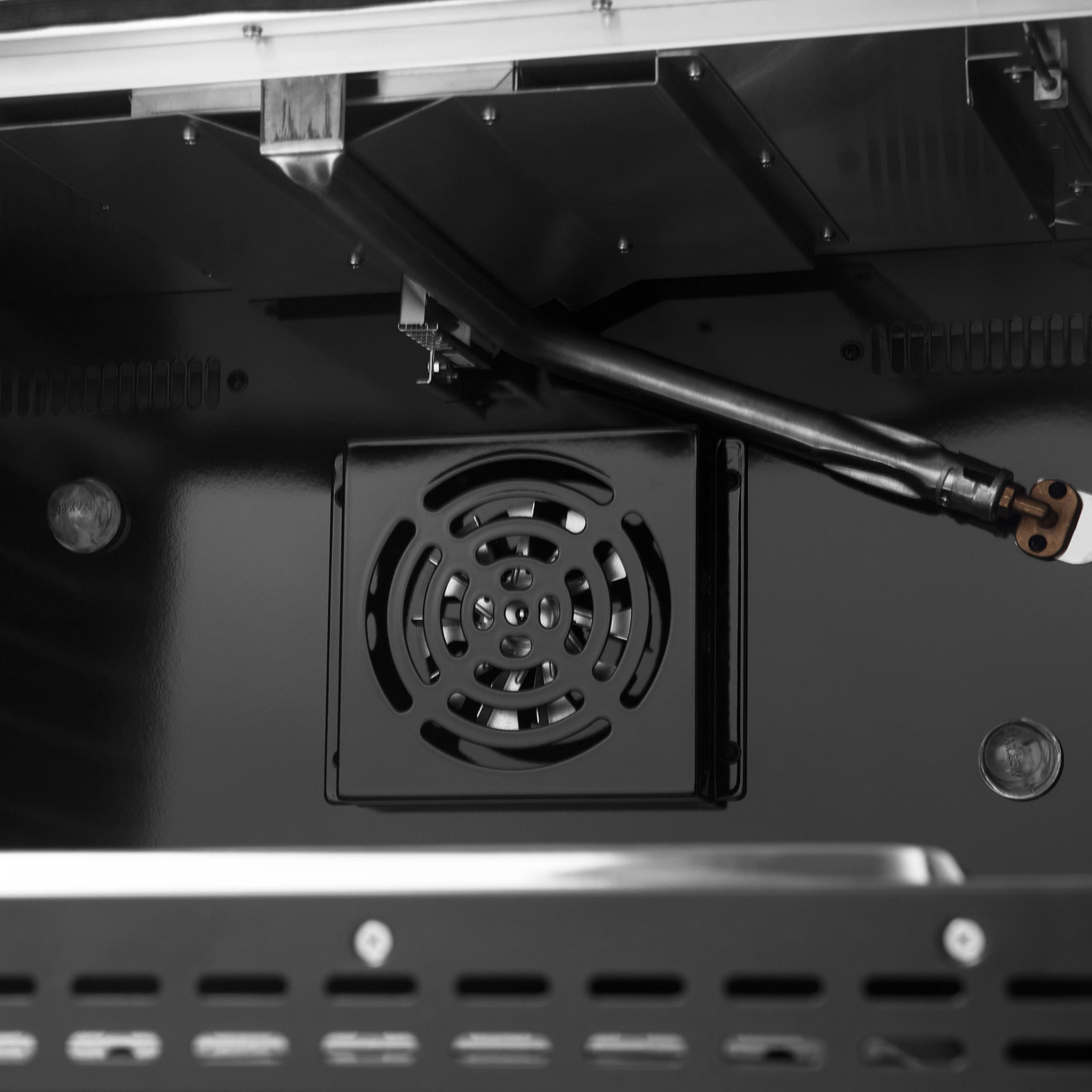 Galiano 36-inch Freestanding Gas Range in Black with Antique Brass Design, 6 Burners, 83,000 BTU, 5.36 cu.ft. Convection Oven FFSGS624436BLK