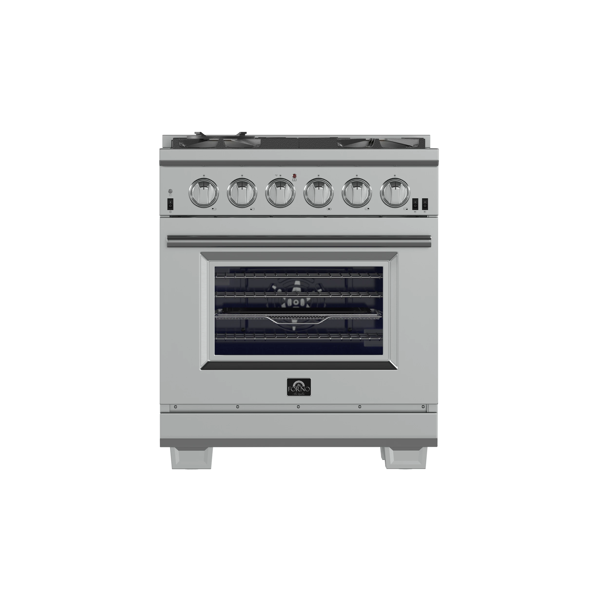 Capriasca 30-Inch Freestanding Gas Range, 4 Burners, True Convection Oven FFSGS626030