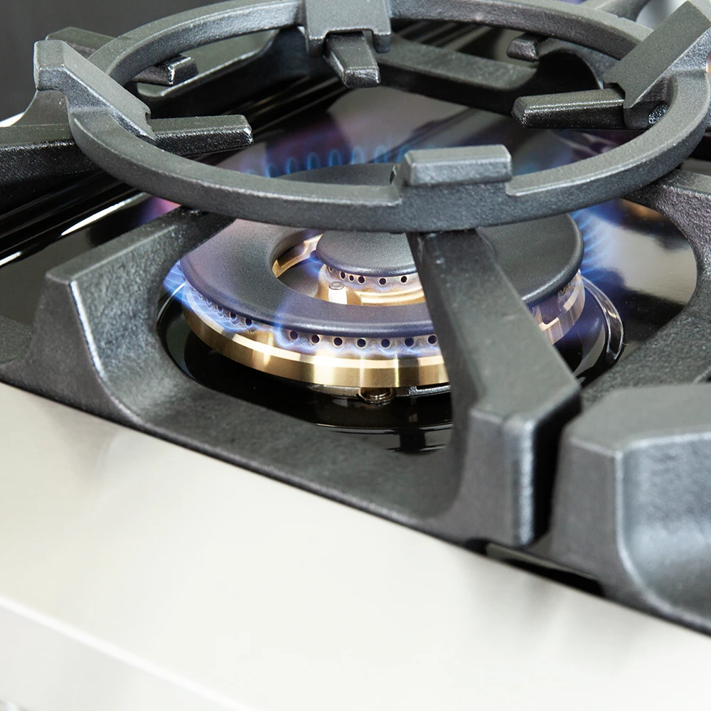 Capriasca 36-Inch Gas Range, Stainless Steel, 6 Brass Burners, 120,000 BTU, Convection Oven, Energy Efficient FFSGS626036