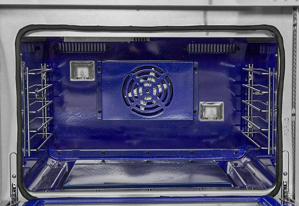 Capriasca 36-Inch Gas Range, Stainless Steel, 6 Brass Burners, 120,000 BTU, Convection Oven, Energy Efficient FFSGS626036