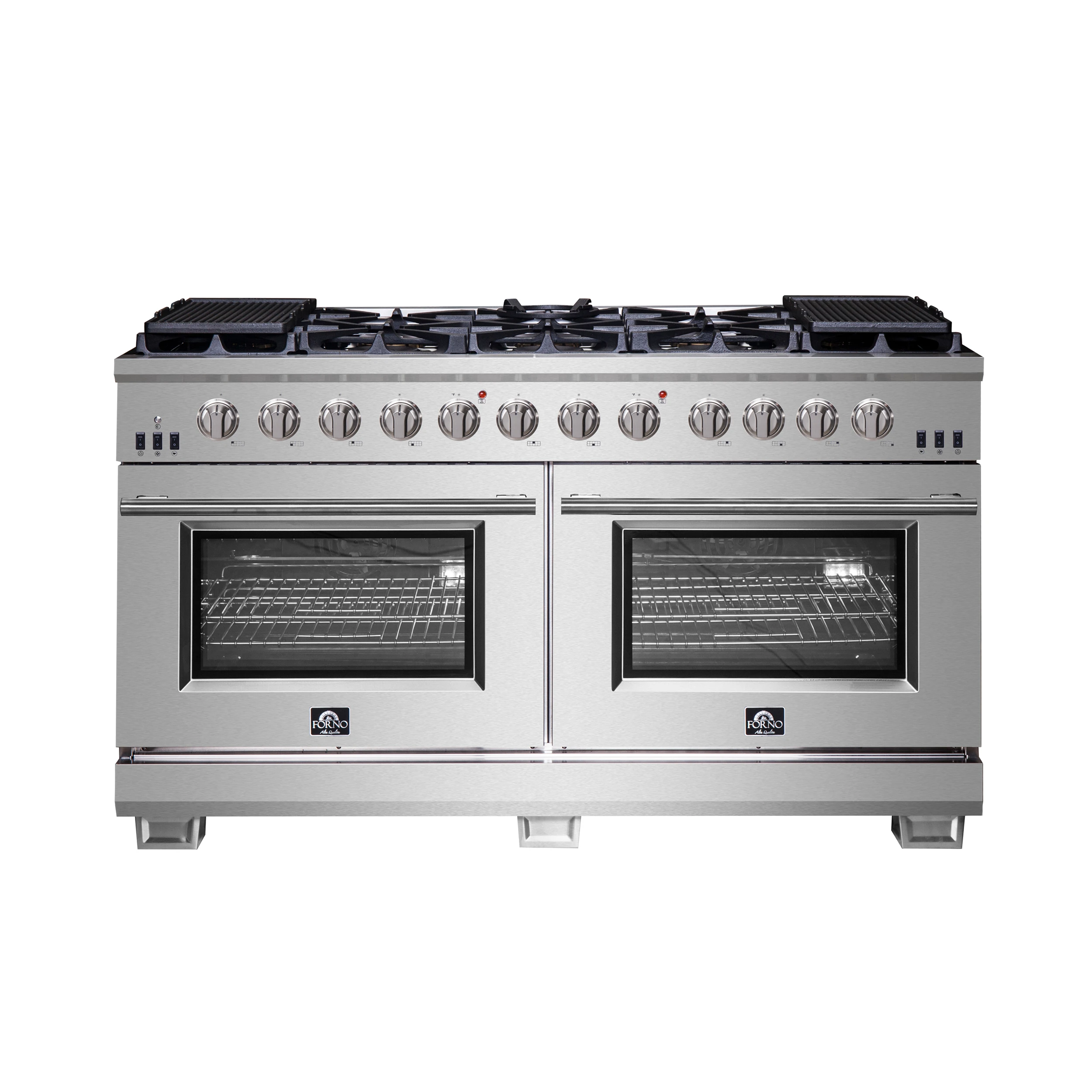 Capriasca 60-Inch Freestanding Gas Range, 10 Burners, True Convection Oven FFSGS626060
