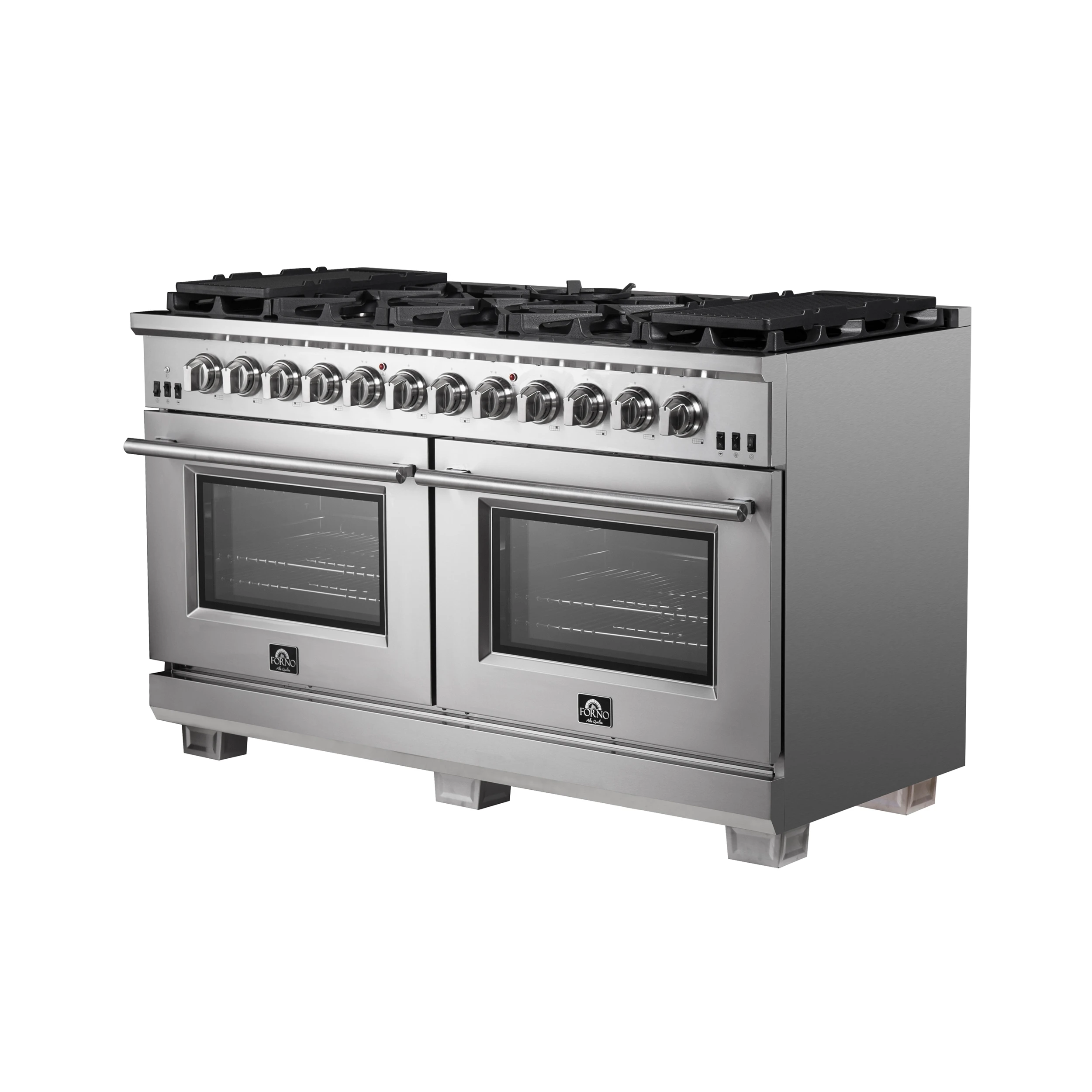 Capriasca 60-Inch Freestanding Gas Range, 10 Burners, True Convection Oven FFSGS626060