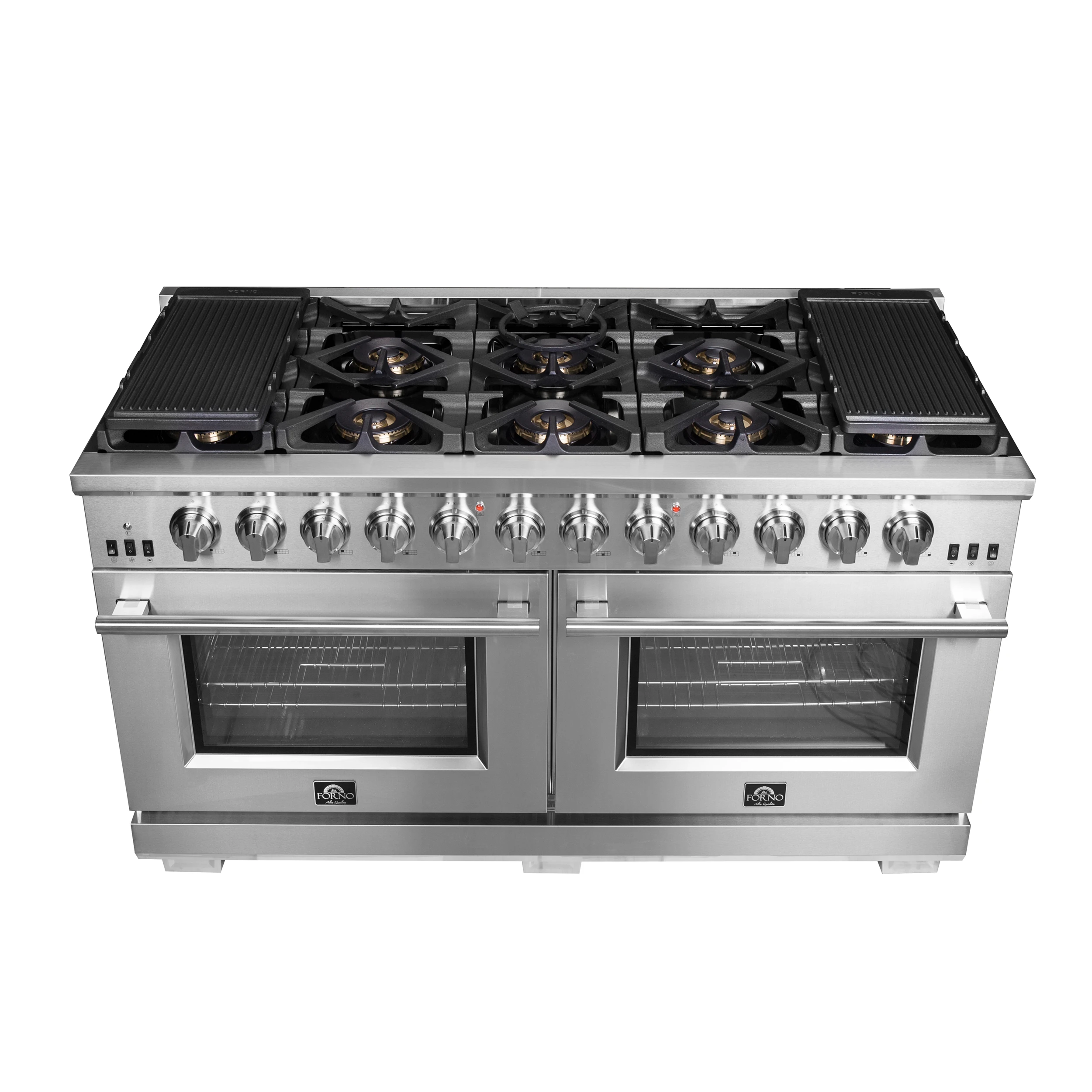 Capriasca 60-Inch Freestanding Gas Range, 10 Burners, True Convection Oven FFSGS626060