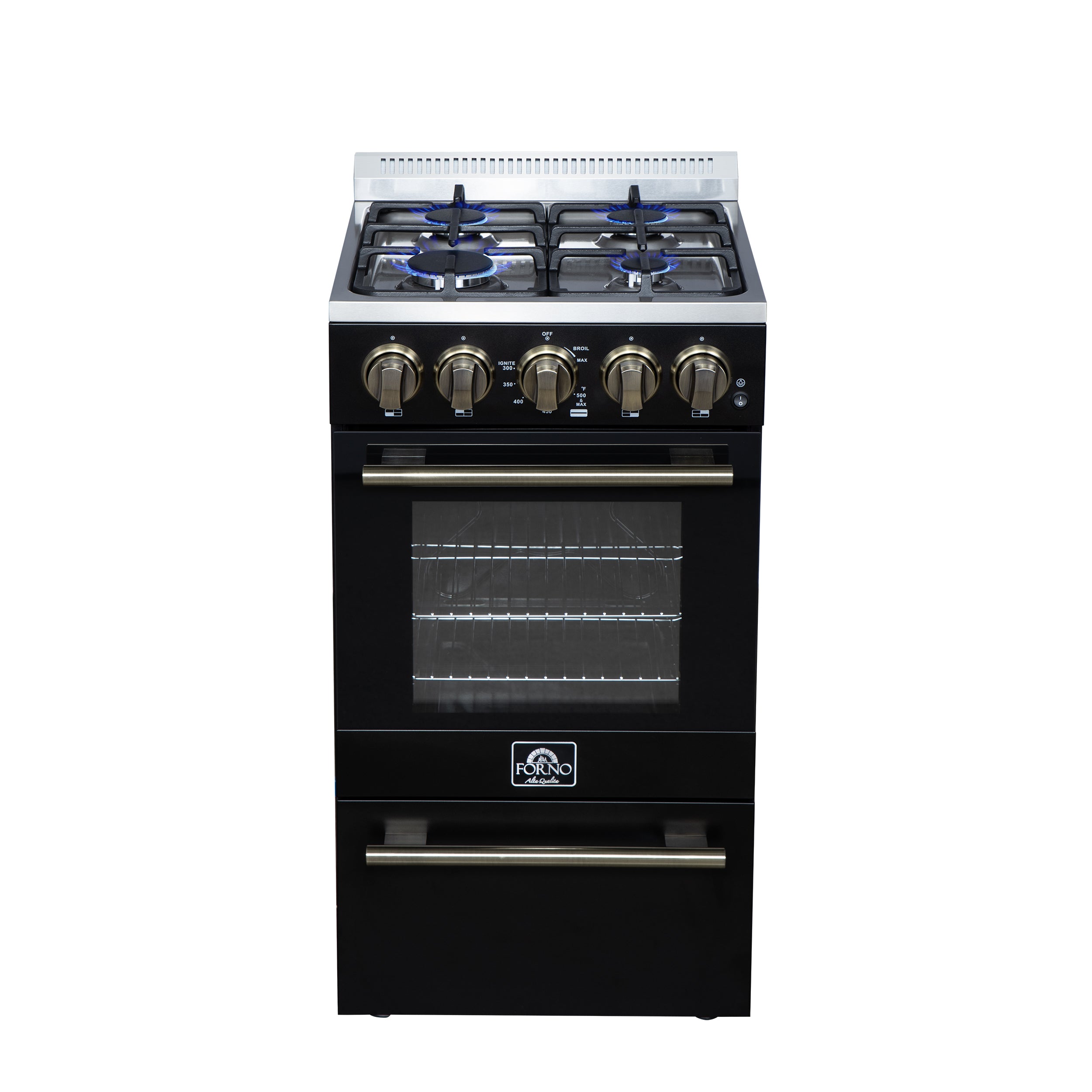 Lamazze 20 Inch Freestanding Gas Range in , Compact Design FFSGS626520BLK