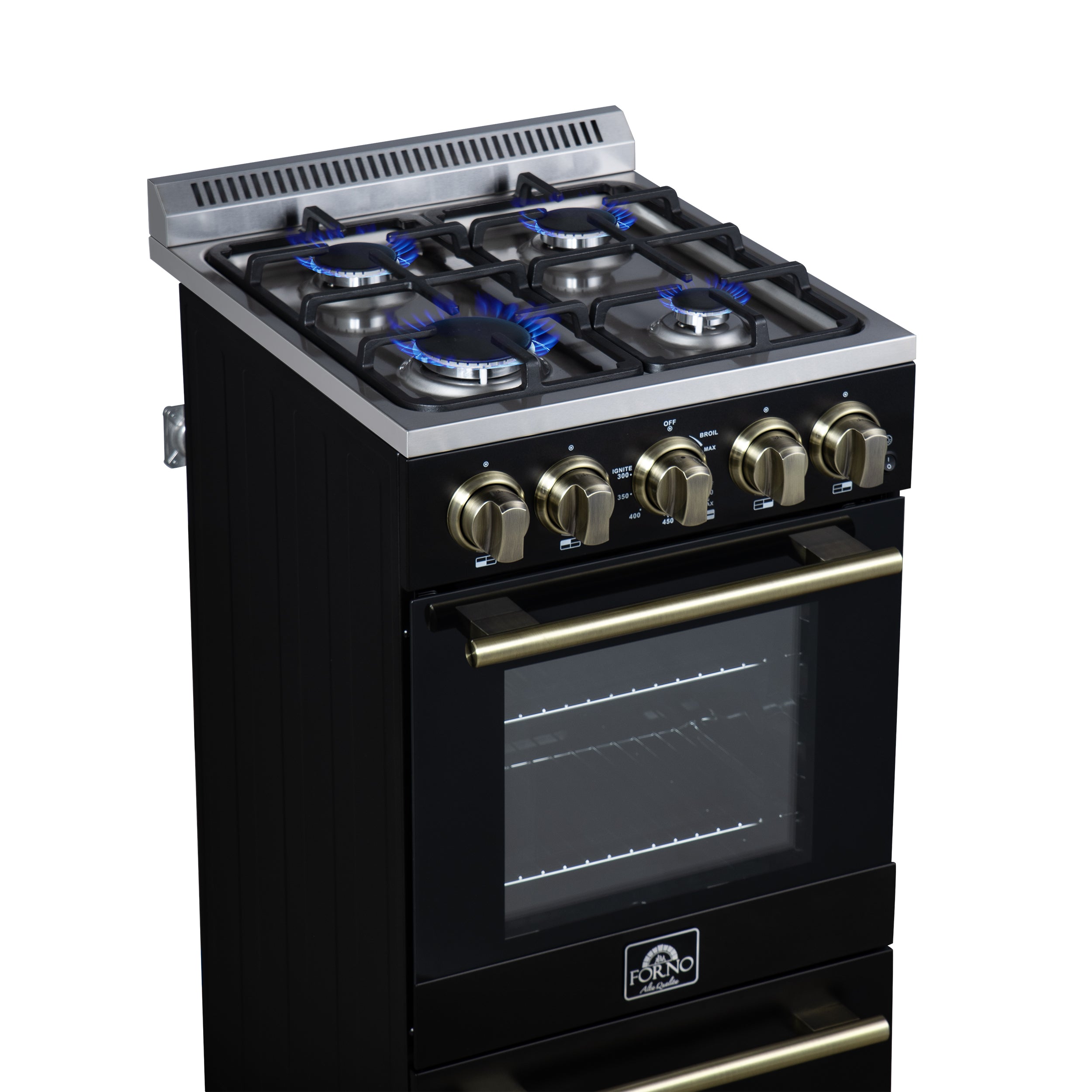 Lamazze 20 Inch Freestanding Gas Range in , Compact Design FFSGS626520BLK