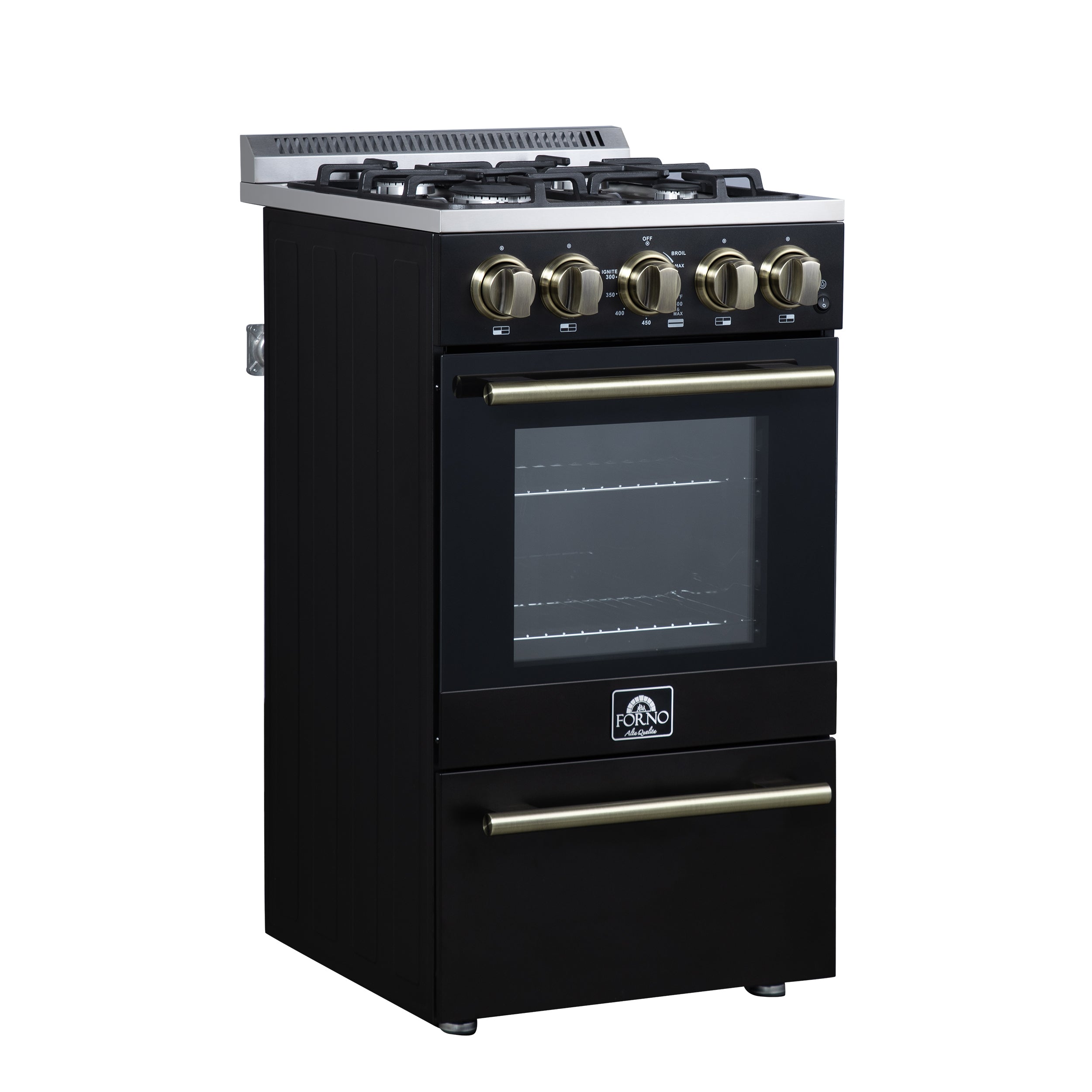 Lamazze 20 Inch Freestanding Gas Range in , Compact Design FFSGS626520BLK