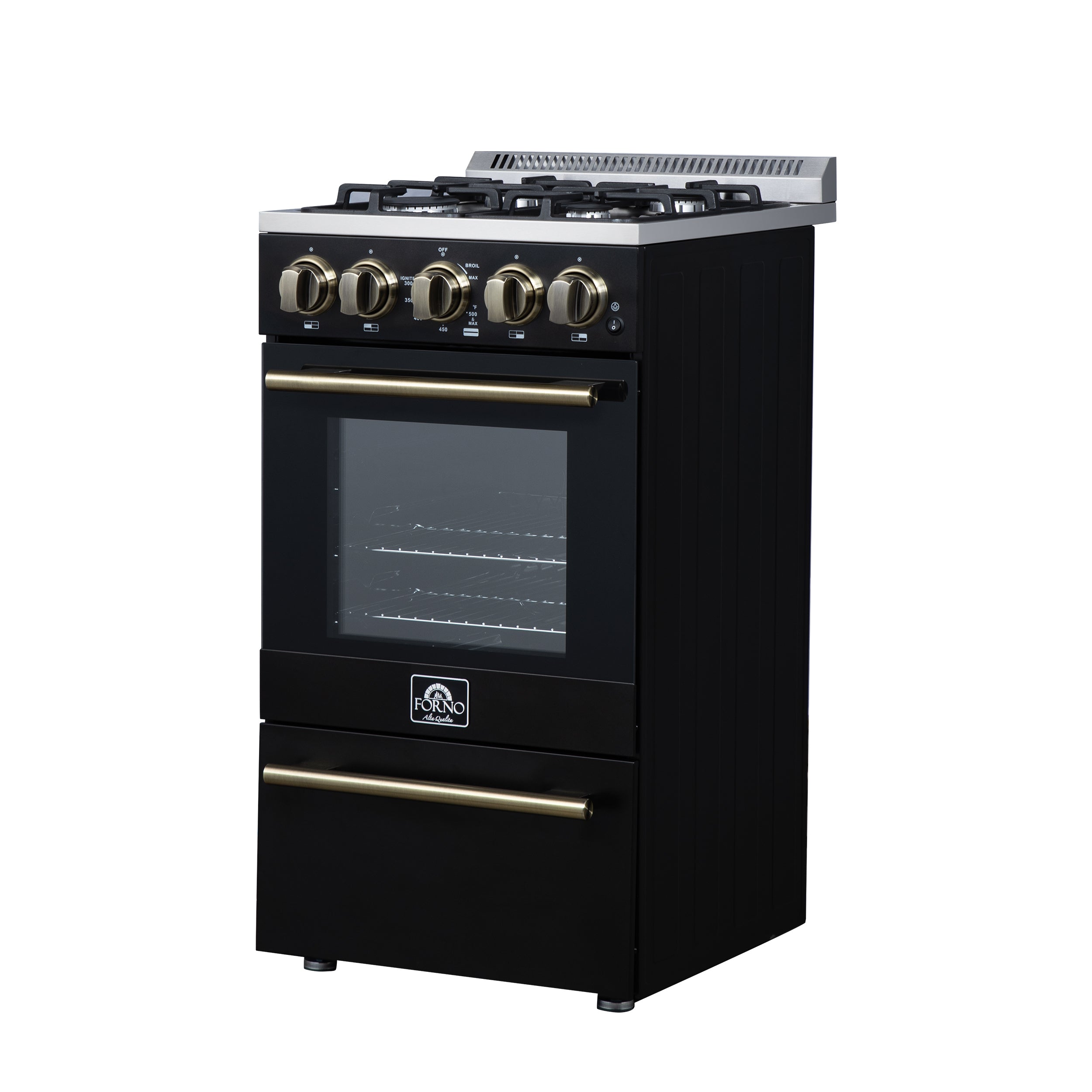 Lamazze 20 Inch Freestanding Gas Range in , Compact Design FFSGS626520BLK