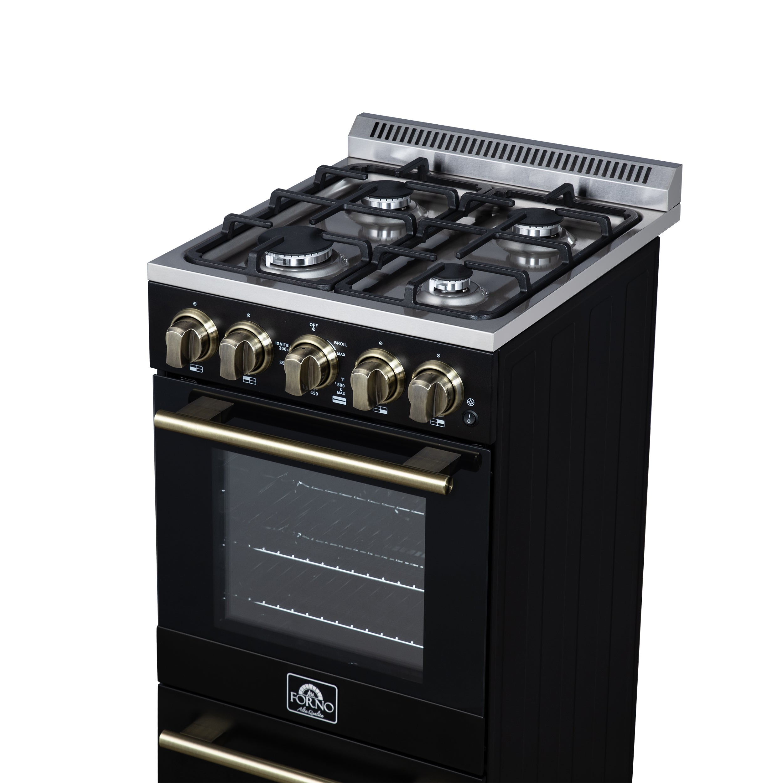 Lamazze 20 Inch Freestanding Gas Range in , Compact Design FFSGS626520BLK