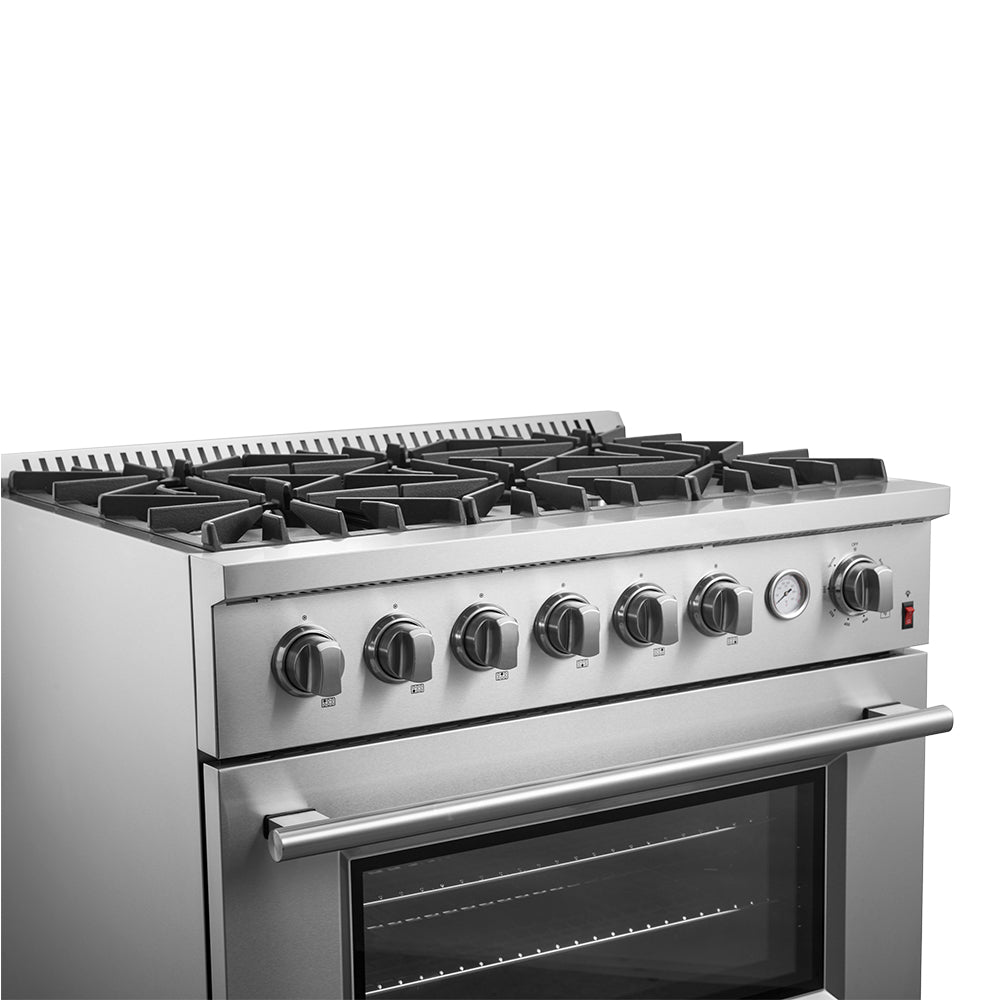 Marco 36-Inch Gas Range , 6 Burners 67,000 BTU, 5.36 cu.ft. Convection Oven FFSGS627736