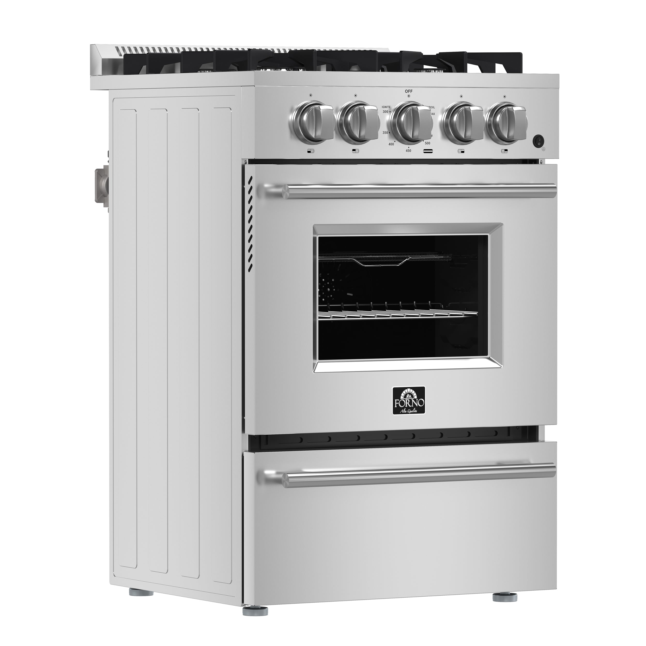 Breno 24-Inch Freestanding Gas Range, Plug Included, Energy Efficient FFSGS629024