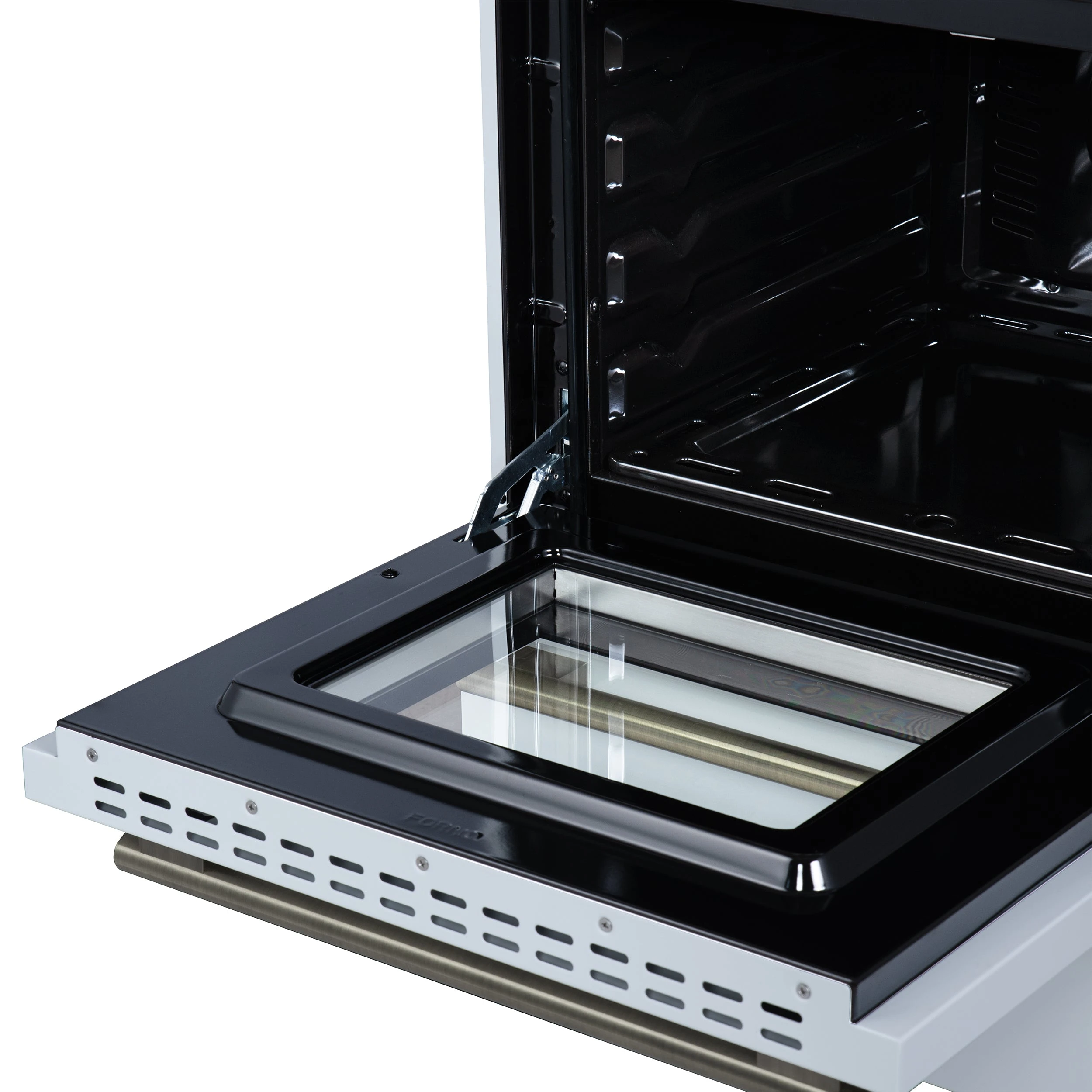 Breno 24 Inch Freestanding Gas Range in with Antique Brass, Plug Included, Energy Efficient FFSGS629024WHT