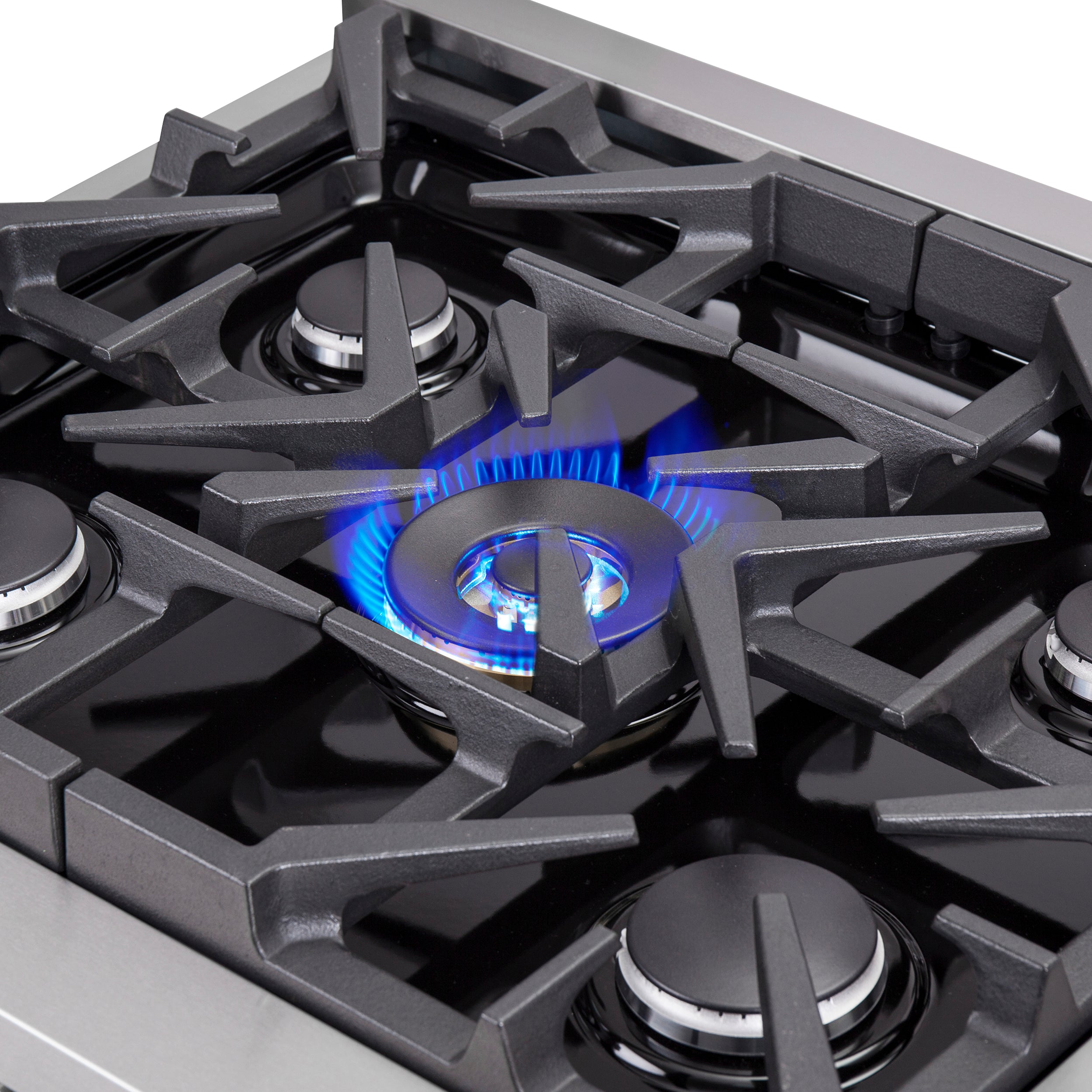 Massimo 30-Inch Freestanding French Door Dual Fuel Range, 4 Burners, True Convection Oven FFSGS632530