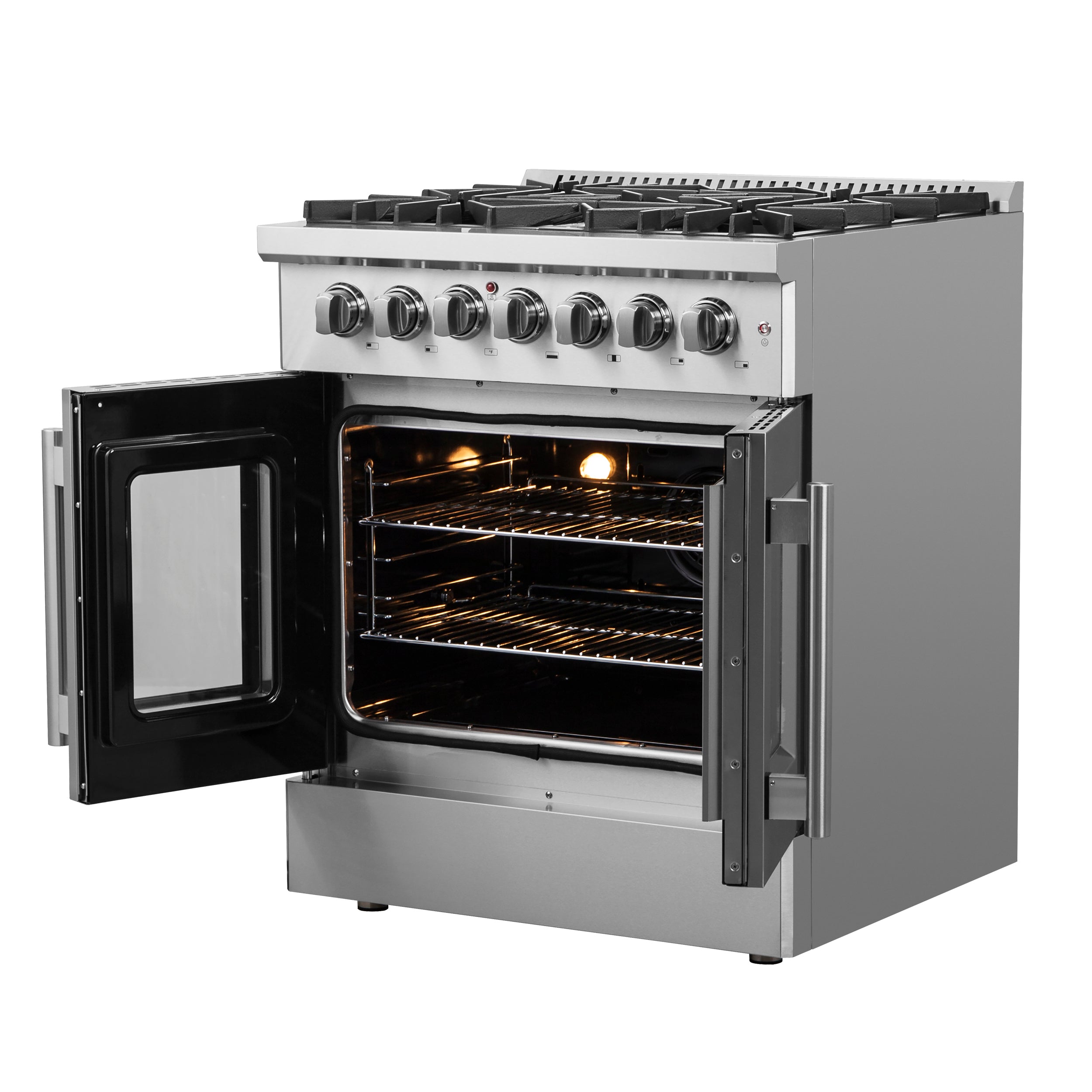 Galiano 30-inch French Door Dual Fuel Range All , 5 Sealed Burners 68,000 BTU, 4.32 cu.ft. True Convection Oven FFSGS635630