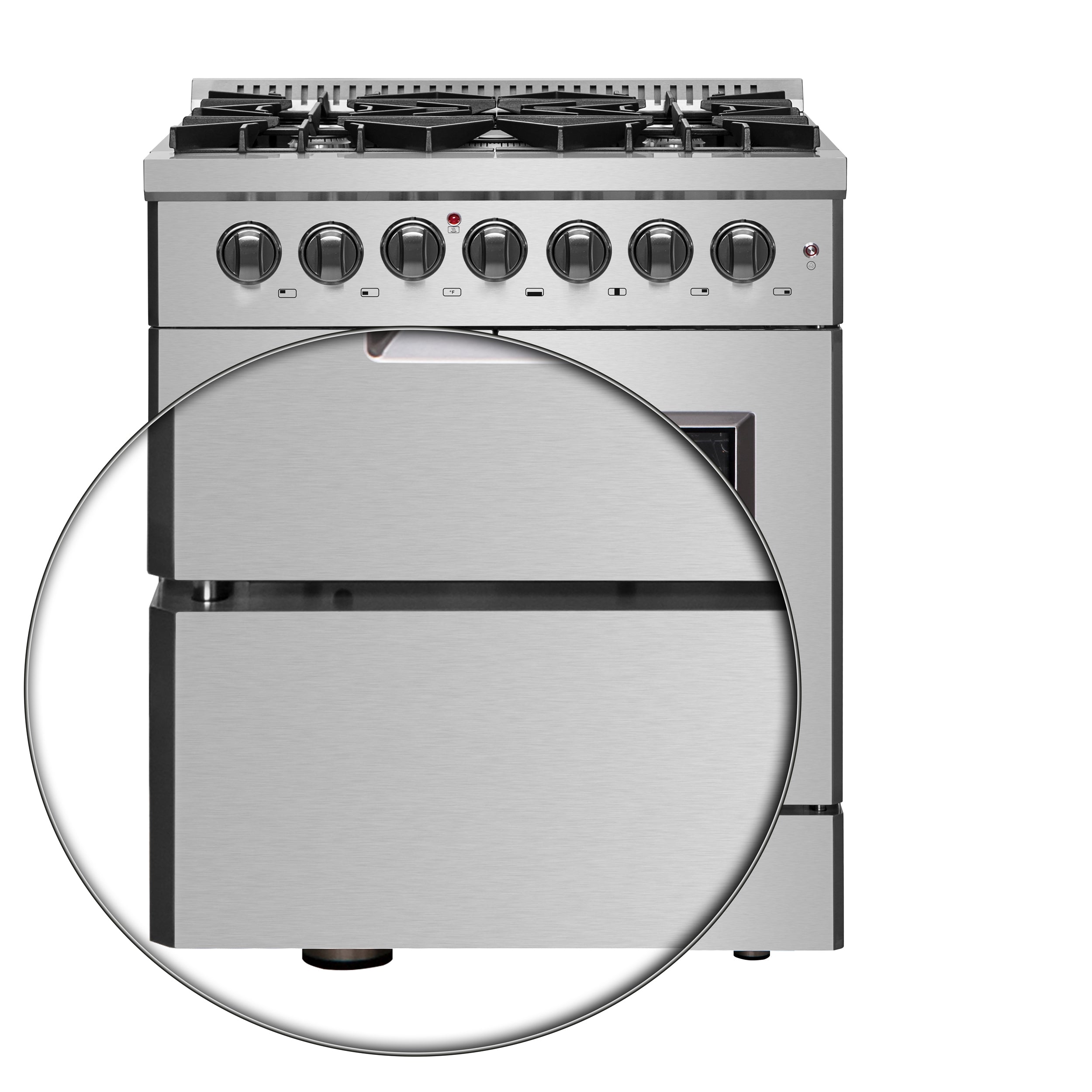 Galiano 30-inch French Door Dual Fuel Range All , 5 Sealed Burners 68,000 BTU, 4.32 cu.ft. True Convection Oven FFSGS635630