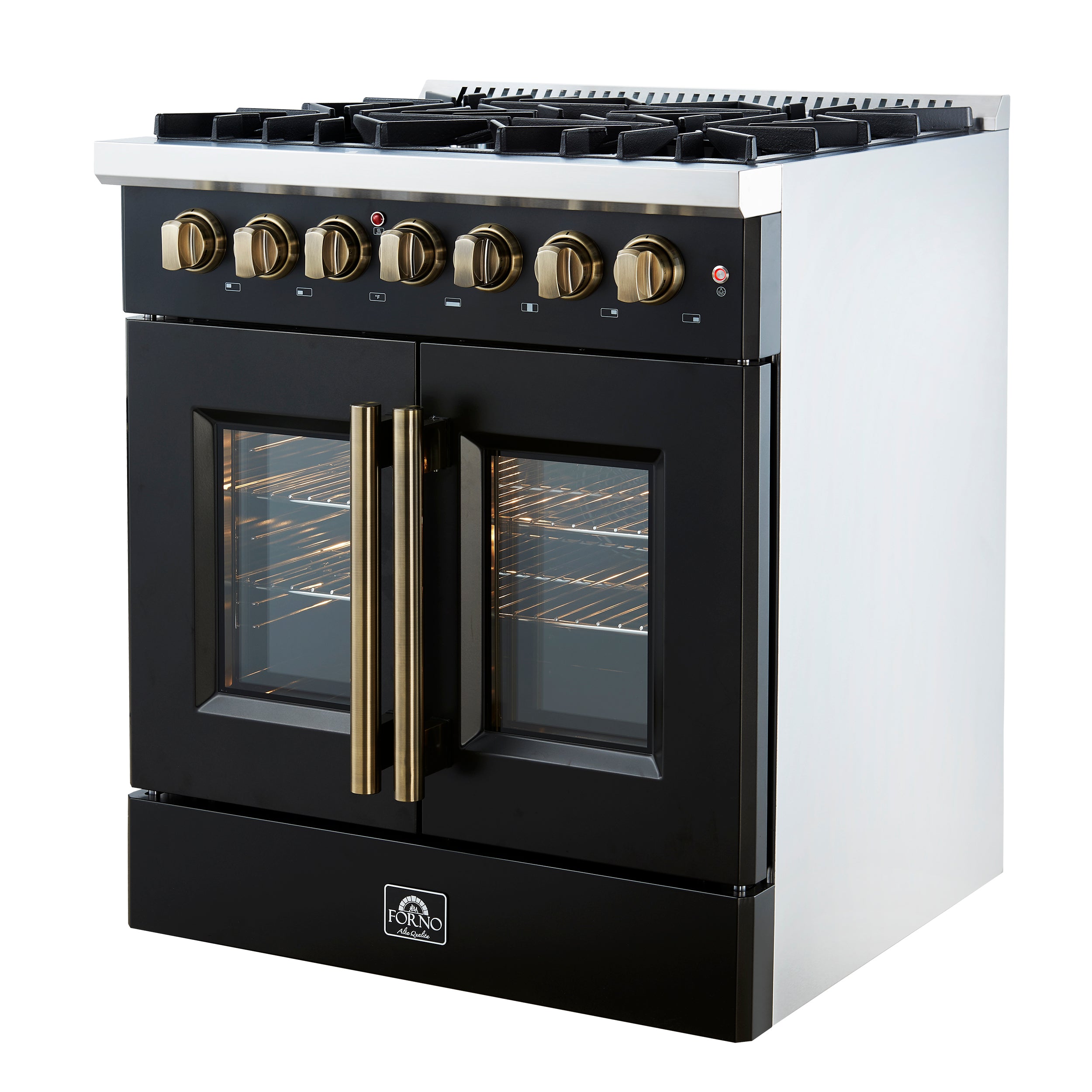 Galiano 30-inch Freestanding French Door Dual Fuel Range FFSGS635630BLK