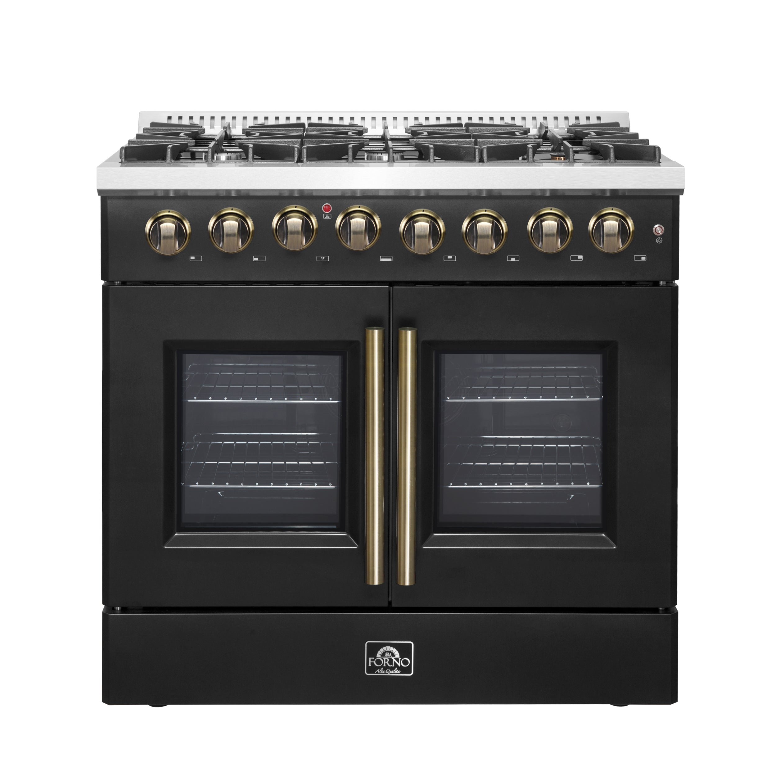 Galiano 36-inch Freestanding French Door Dual Fuel Range FFSGS635636BLK