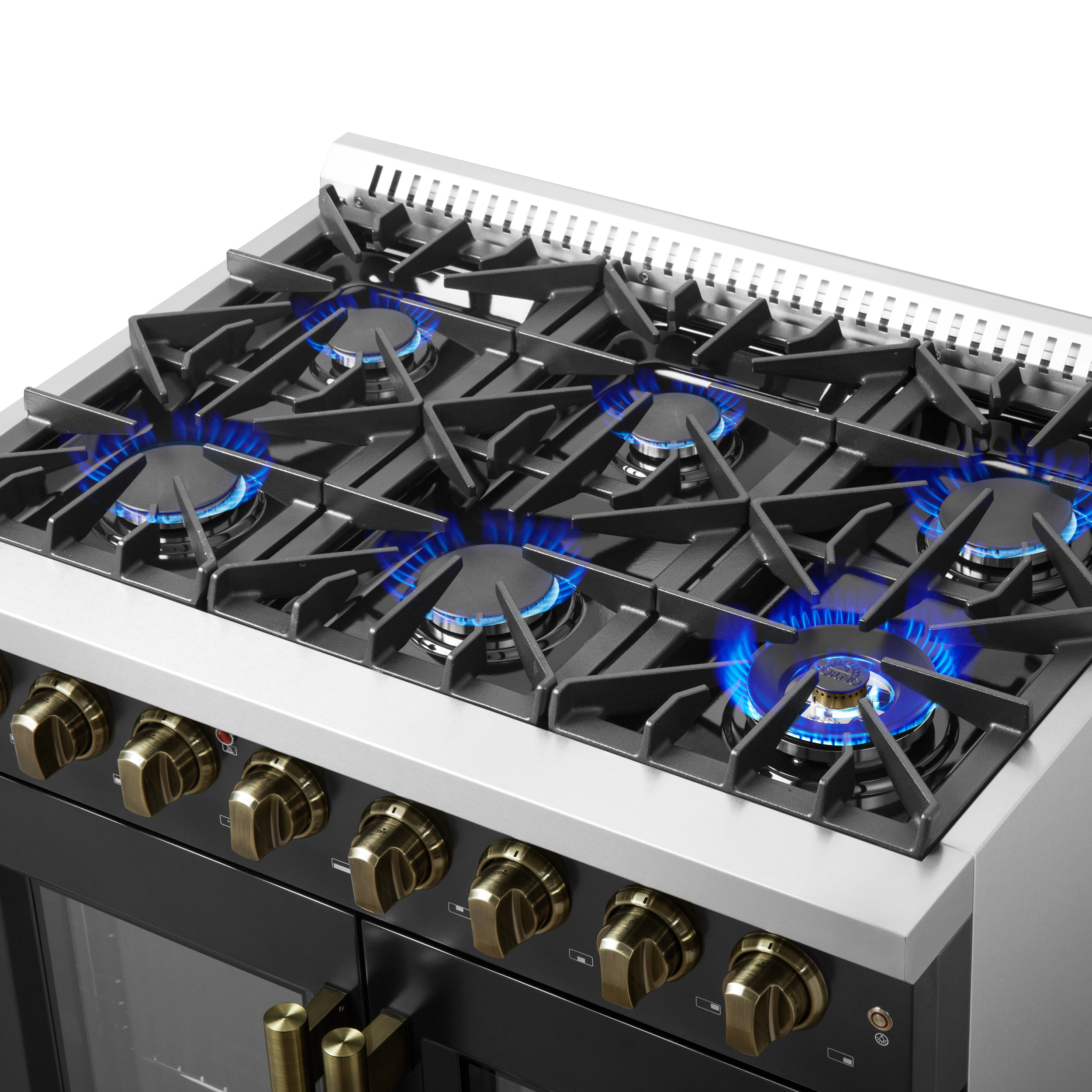 Galiano 36-inch Freestanding French Door Dual Fuel Range FFSGS635636BLK