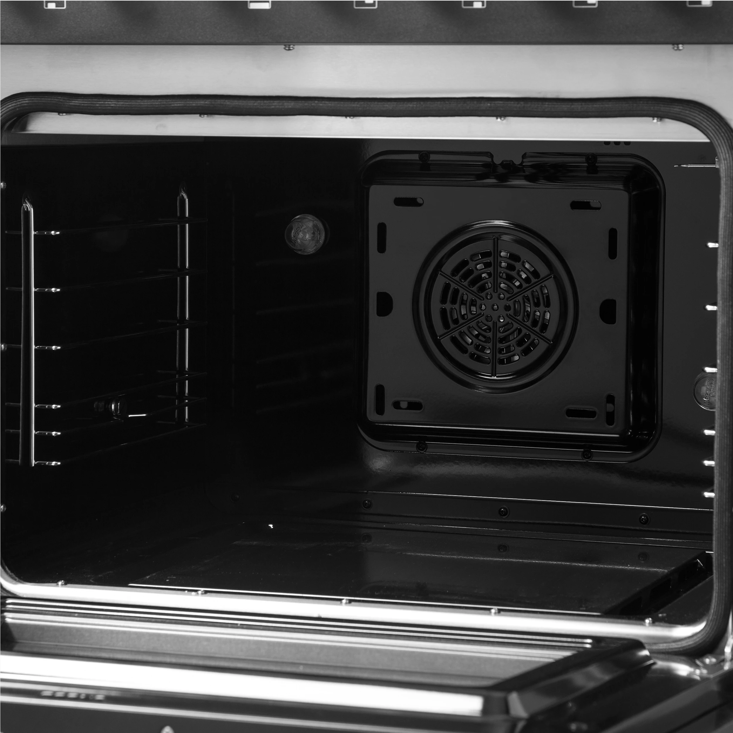 Galiano 48-inch French Door Dual Fuel Range, Black & Antique Brass Design, 8 Sealed Burners - 107,000 BTU, Griddle, 6.58 cu.ft. Double Ovens FFSGS635648BLK