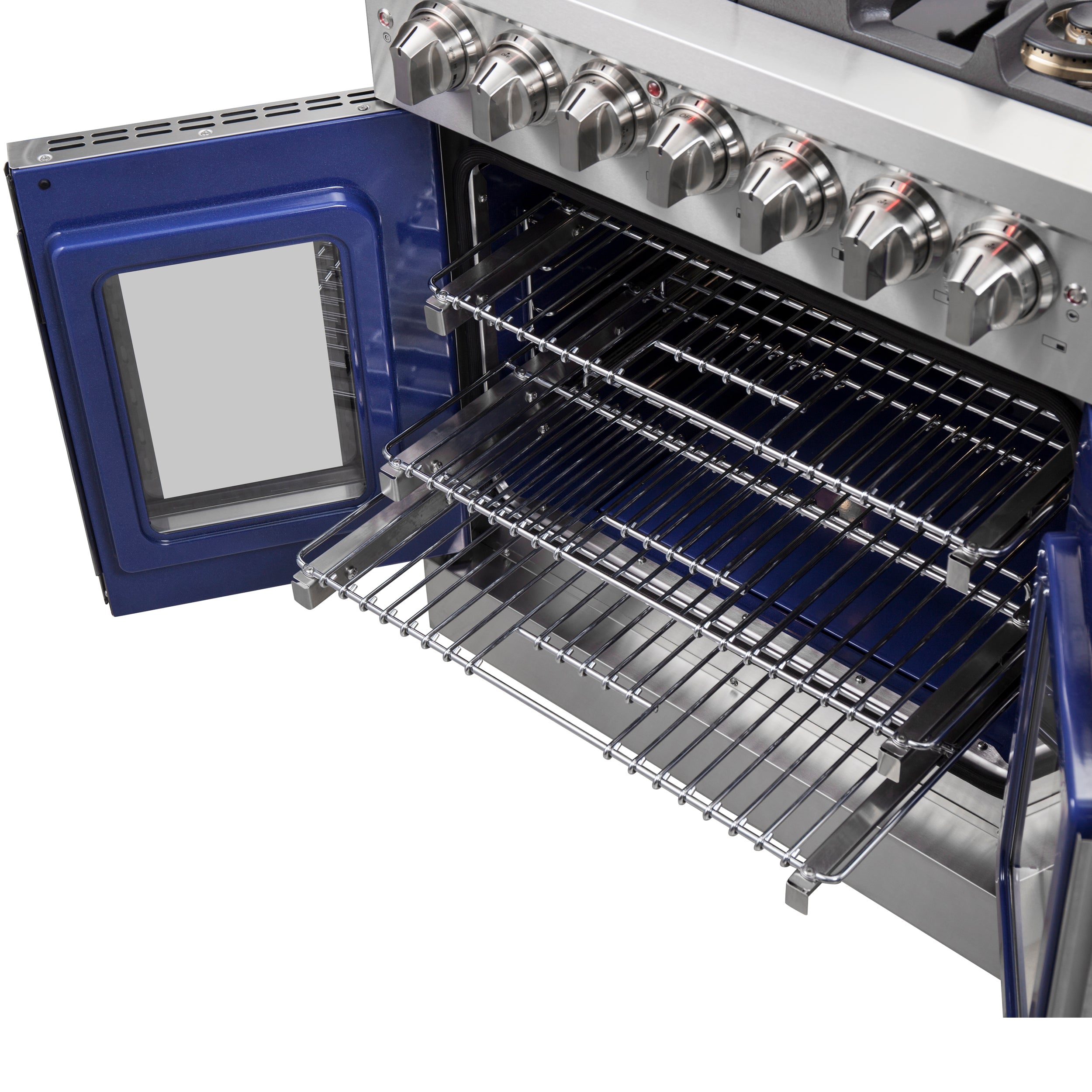 Capriasca 30-Inch Freestanding French Door Dual Fuel Range, 4 Burners, True Convection Oven FFSGS638730