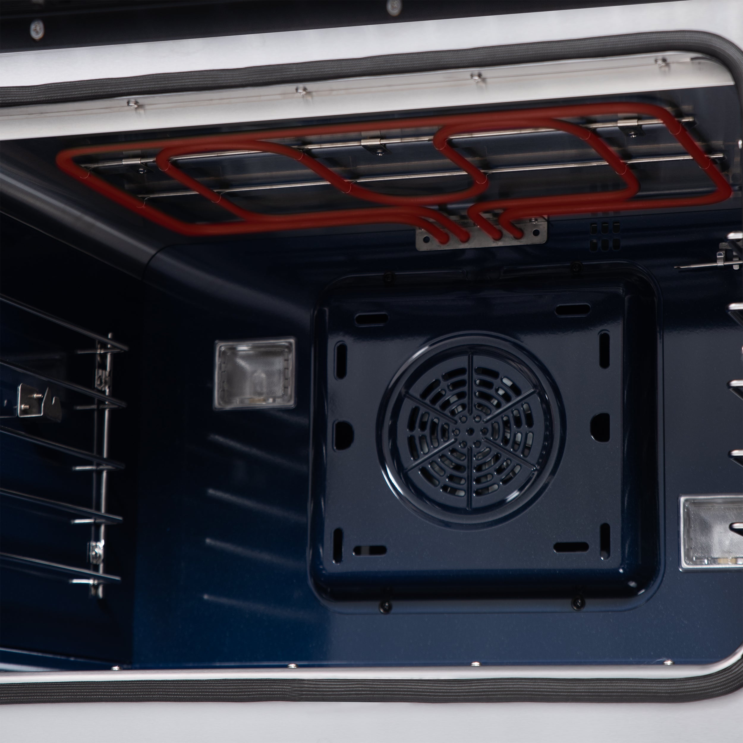 Capriasca 30-Inch Freestanding French Door Dual Fuel Range in with Antique Brass Accessories, 5 Burners, True Convection Oven FFSGS638730BLK