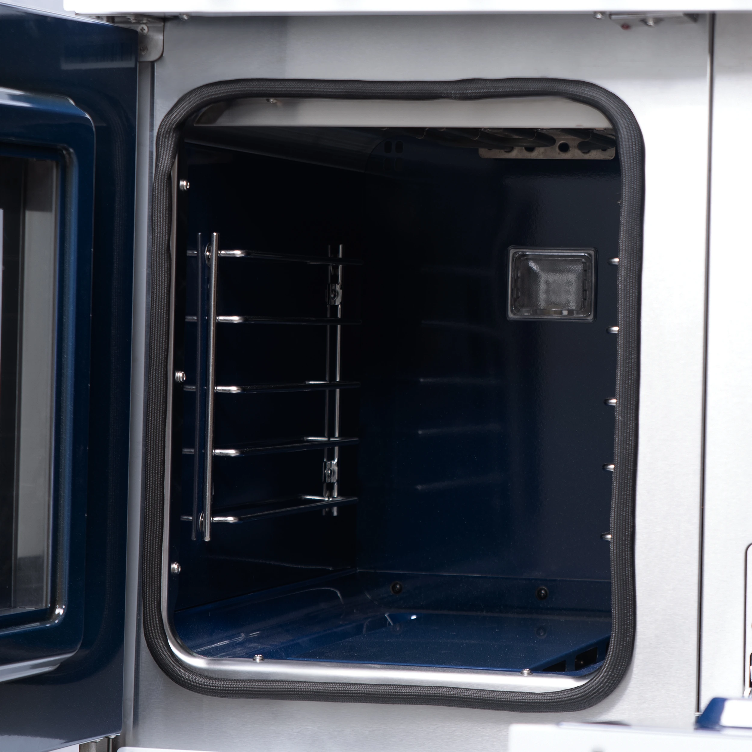 Capriasca 48 Inch Freestanding French Door Dual Fuel Range in White with Antique Brass Accessories, 8 Burners, True Convection Oven FFSGS638748WHT