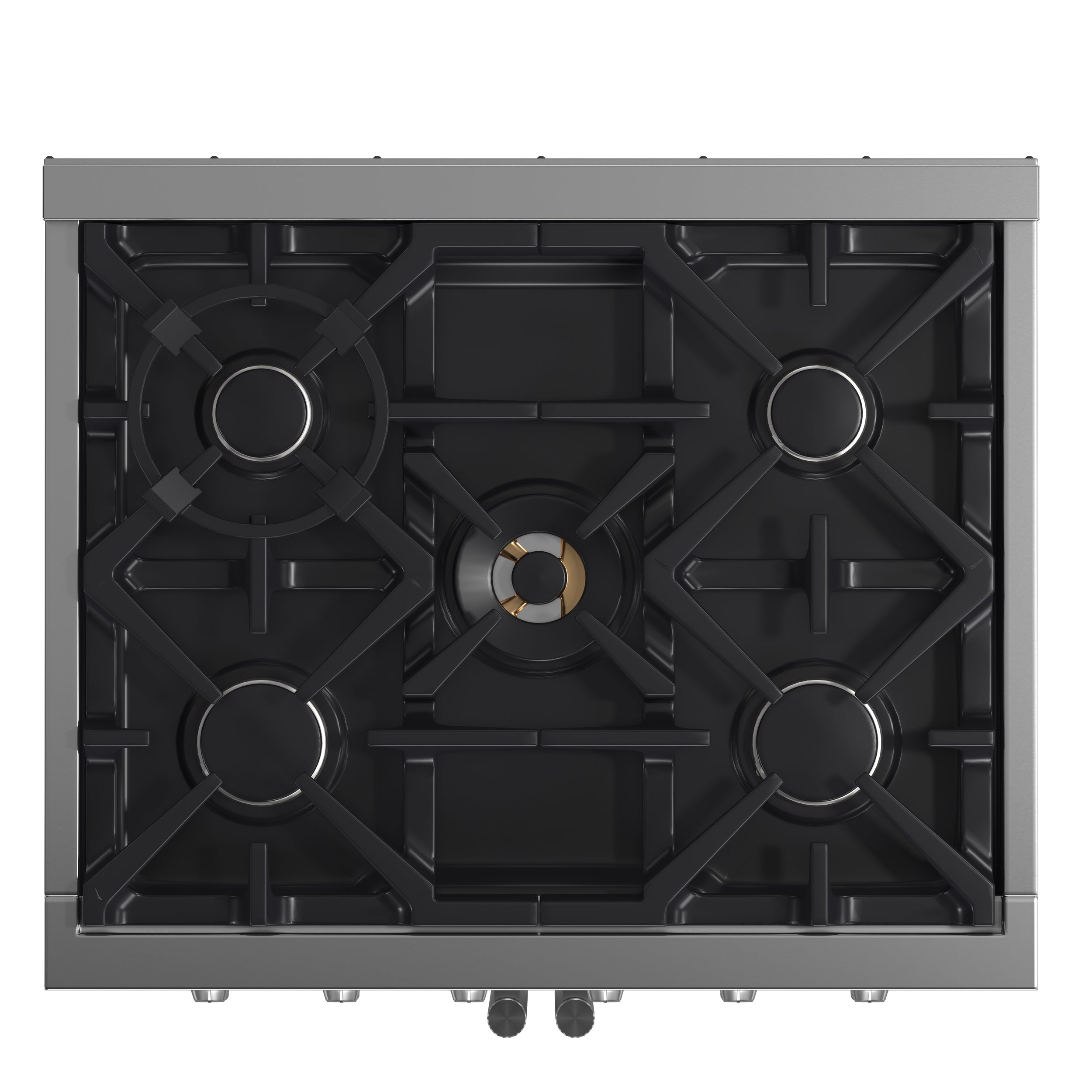 Massimo 30-Inch Freestanding French Door Gas Range, 4 Burners, Convection Oven, Energy Efficient FFSGS643930