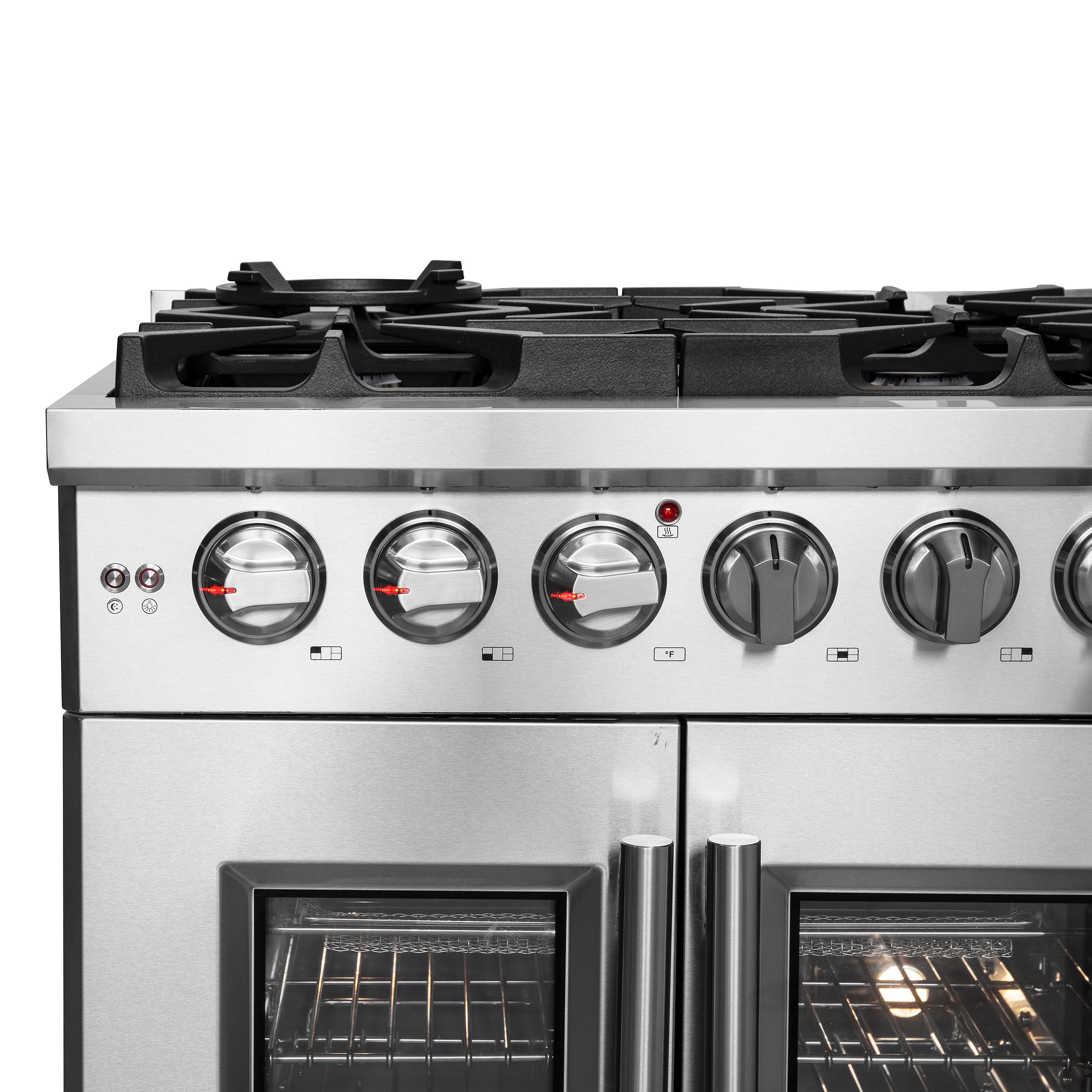 Massimo 30-Inch Freestanding French Door Gas Range, 4 Burners, Convection Oven, Energy Efficient FFSGS643930
