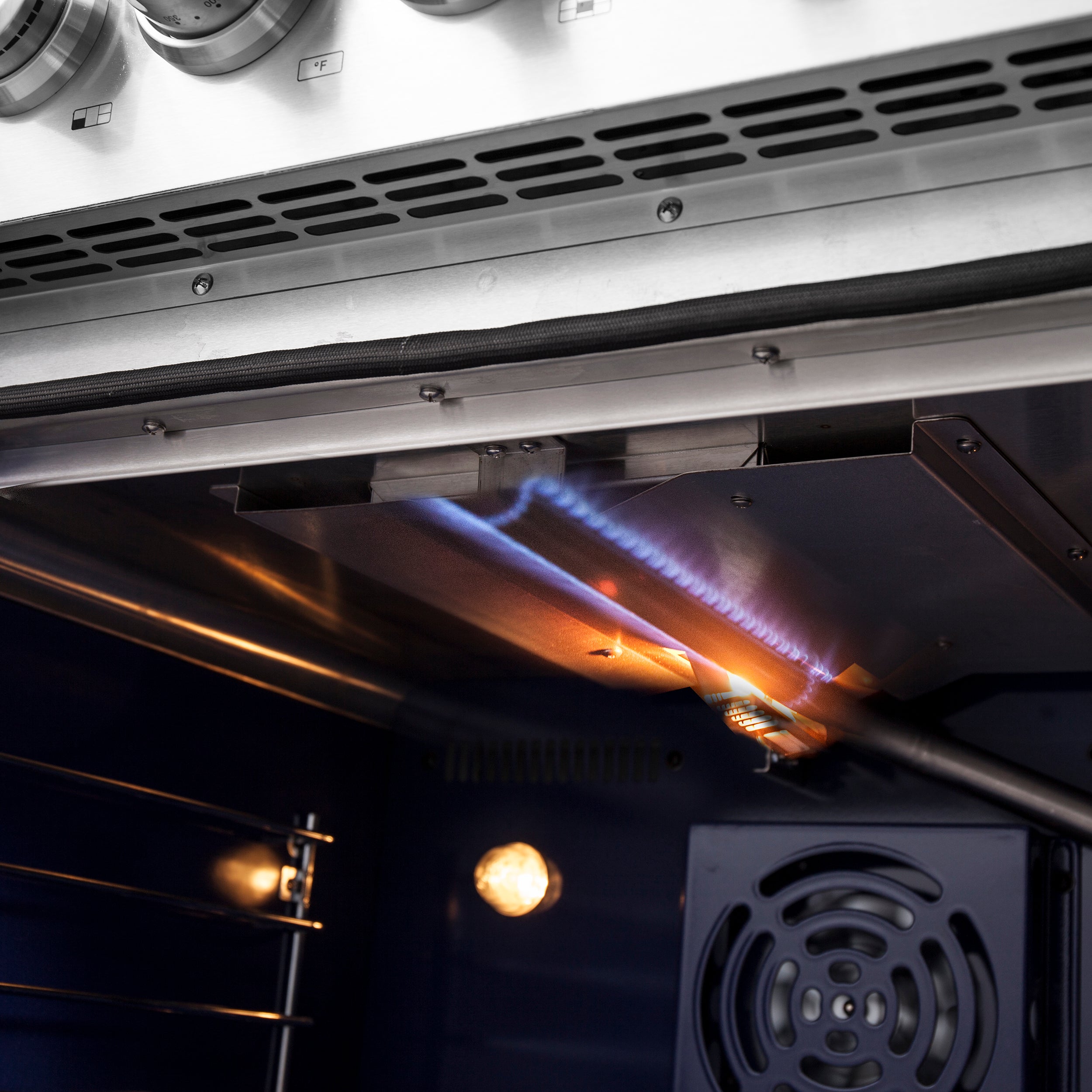 Massimo 30-Inch Freestanding French Door Gas Range, 4 Burners, Convection Oven, Energy Efficient FFSGS643930