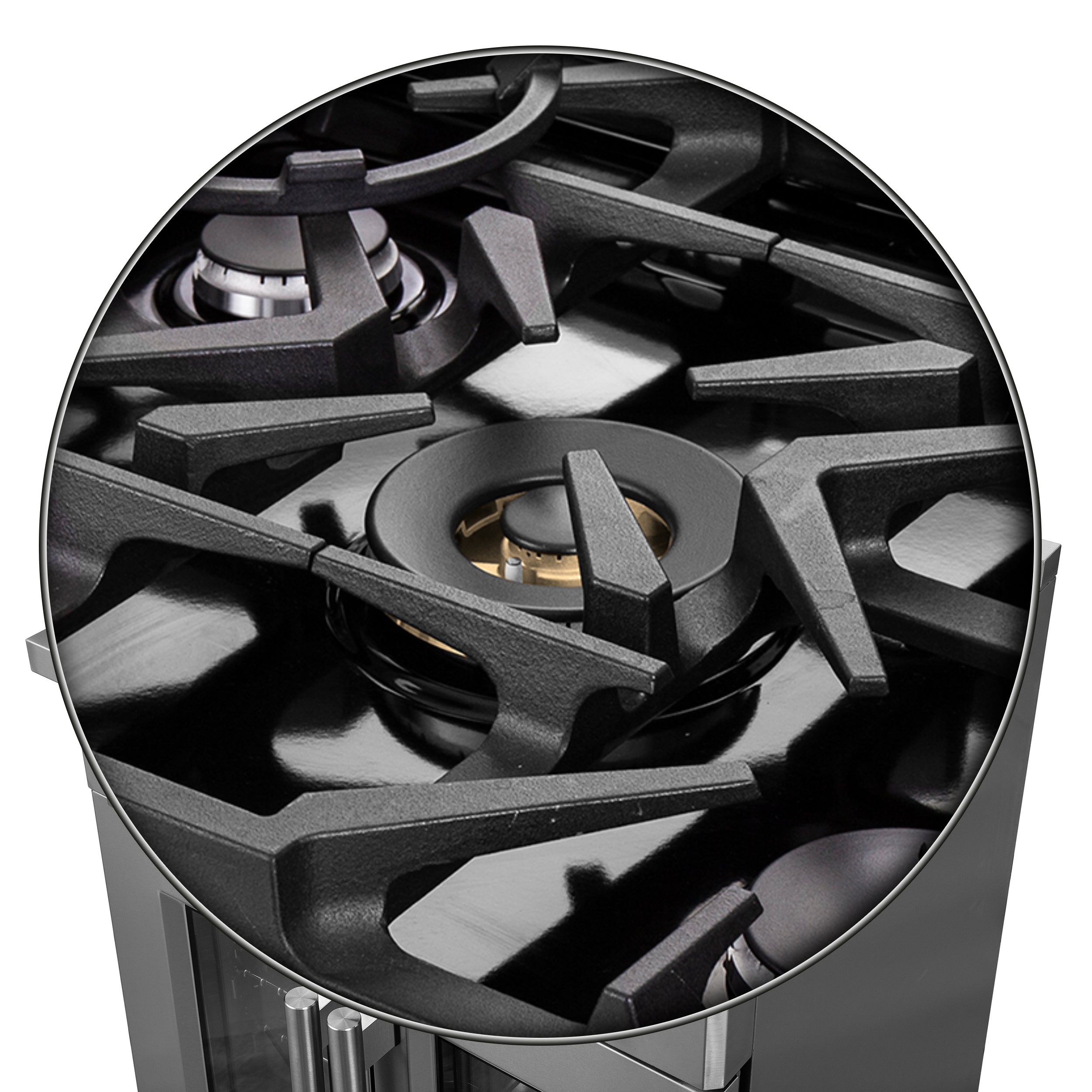 Massimo 30-Inch Freestanding French Door Gas Range, 4 Burners, Convection Oven, Energy Efficient FFSGS643930