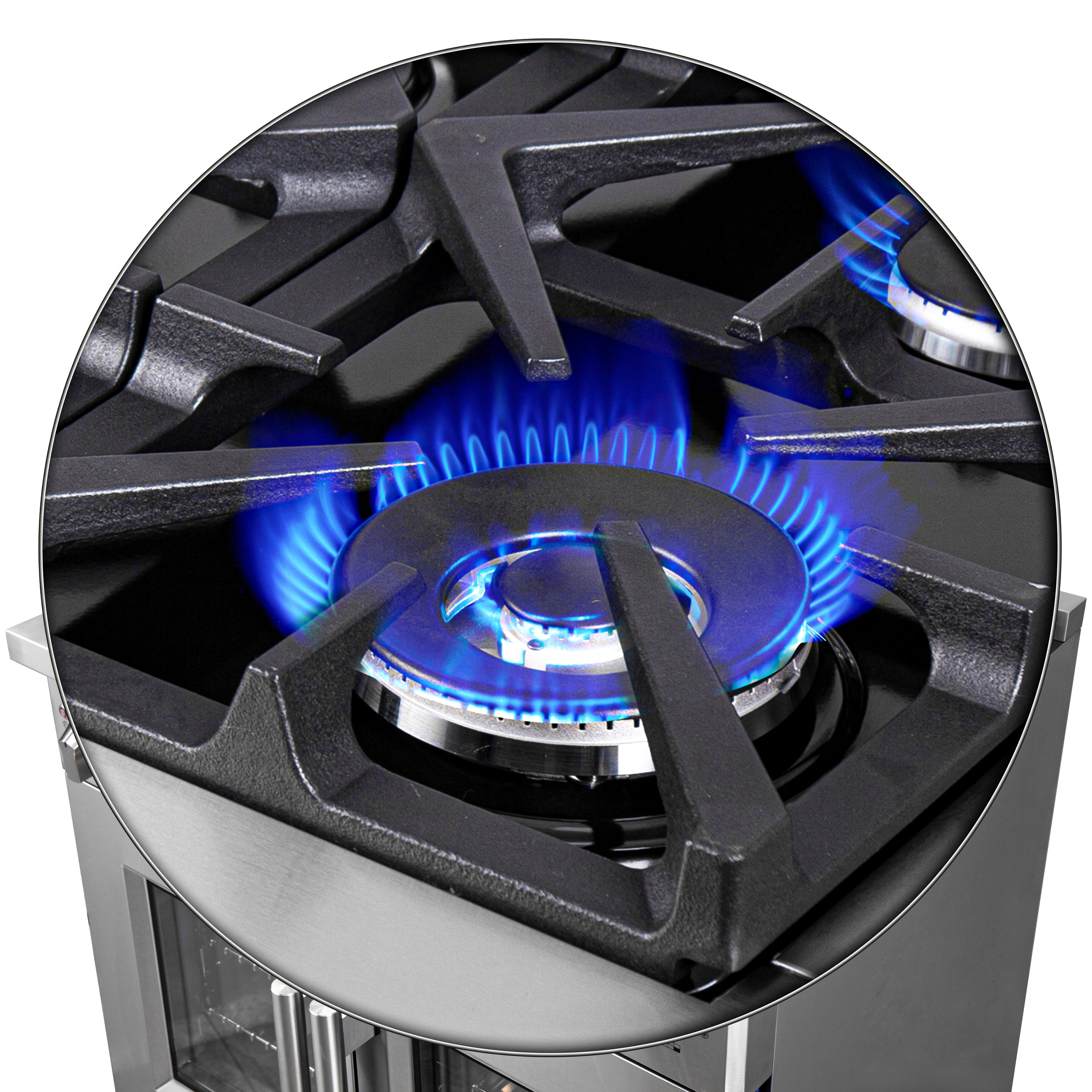 Massimo 36-Inch Freestanding French Door Gas Range, 6 Burners, Convection Oven, Energy Efficient FFSGS643936