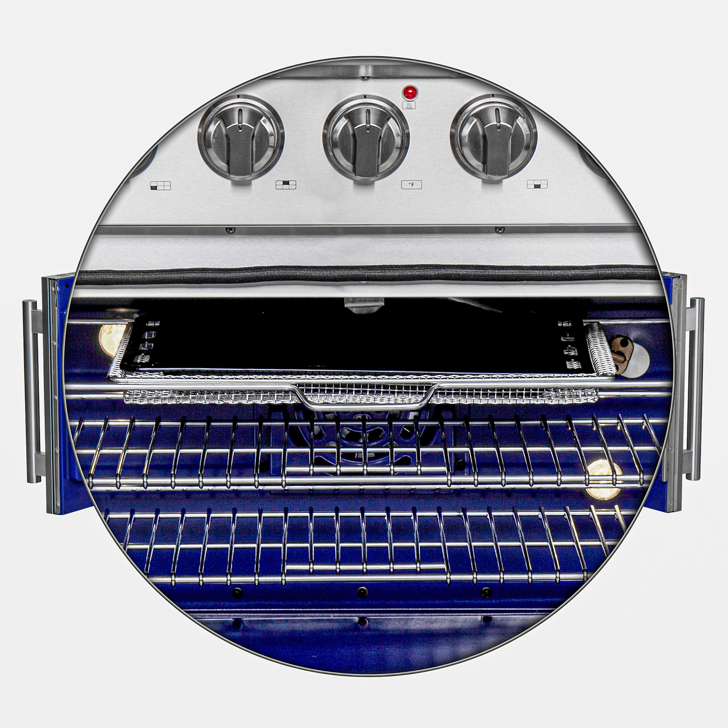 Massimo 36-Inch Freestanding French Door Gas Range, 6 Burners, Convection Oven, Energy Efficient FFSGS643936