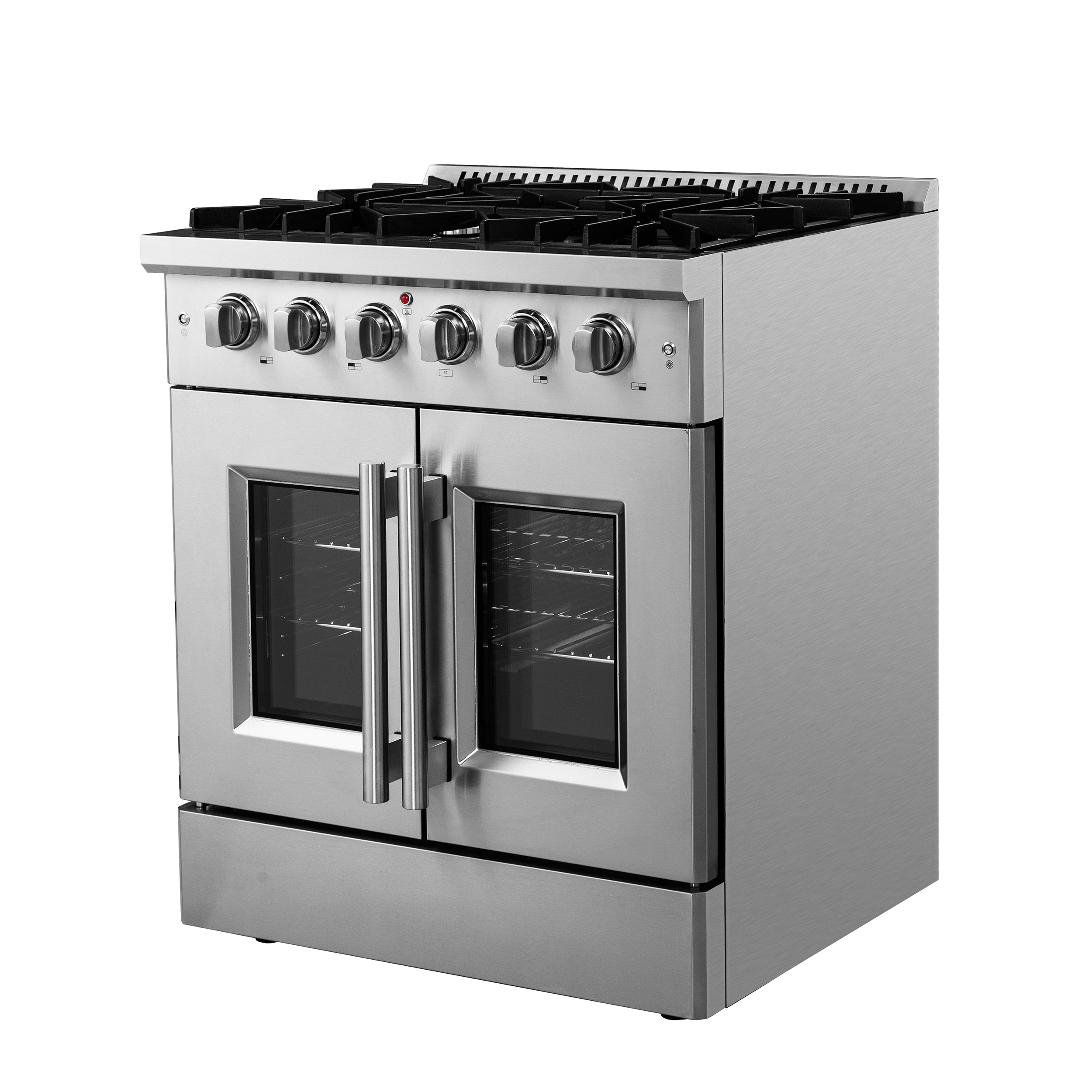 Galiano 30-Inch Freestanding French Door Gas Range, 4 Burners, Convection Oven, Energy Efficient FFSGS644430