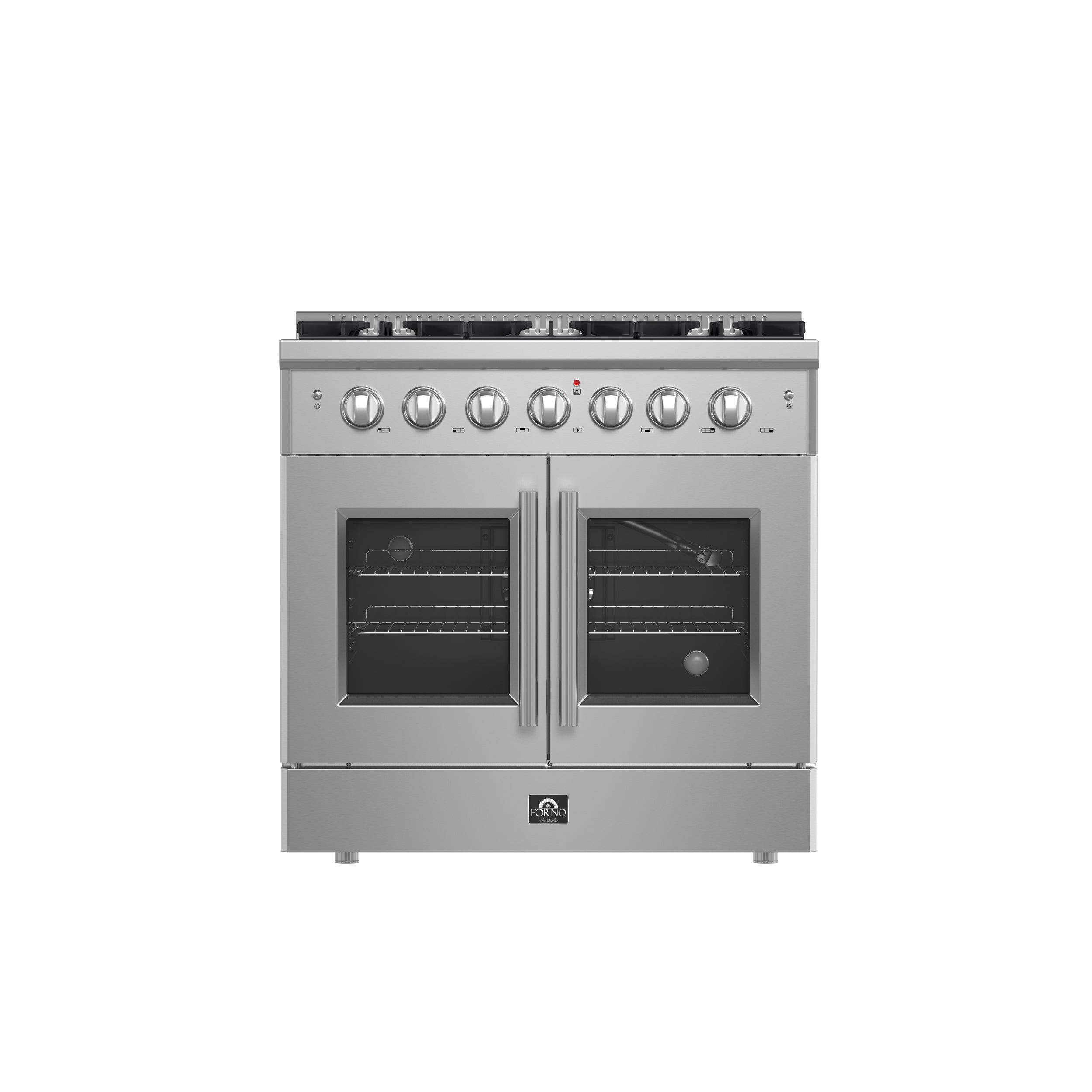 Galiano 36-Inch Freestanding French Door Gas Range, 6 Burners, Convection Oven, Energy Efficient FFSGS644436