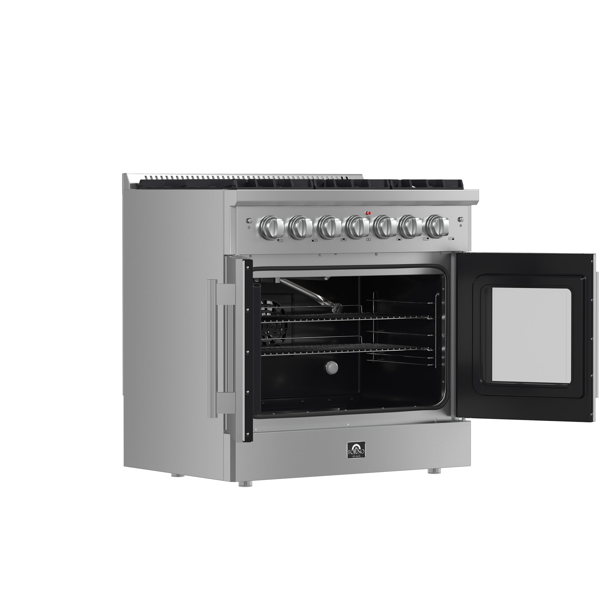 Galiano 36-Inch Freestanding French Door Gas Range, 6 Burners, Convection Oven, Energy Efficient FFSGS644436