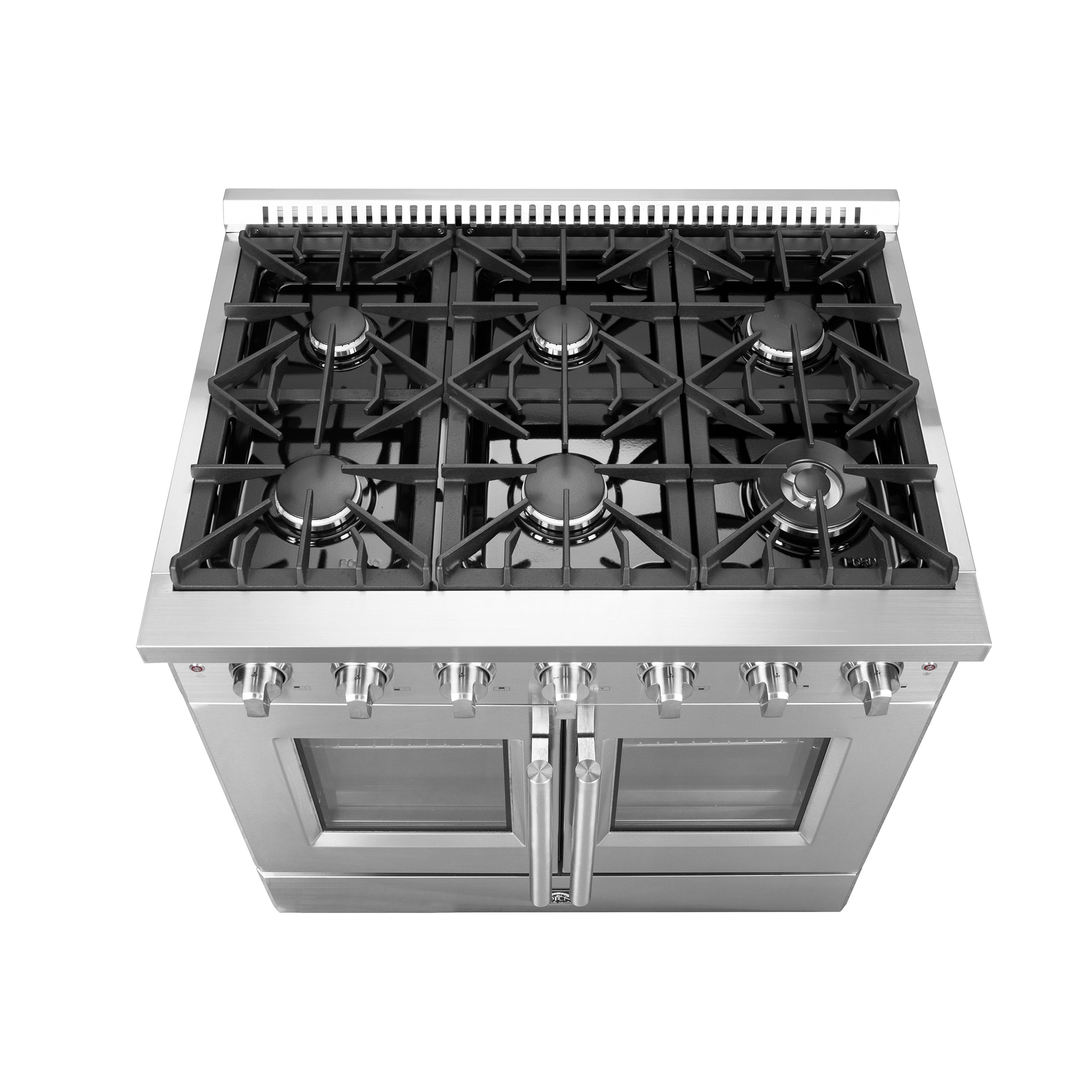 Galiano 36-Inch Freestanding French Door Gas Range, 6 Burners, Convection Oven, Energy Efficient FFSGS644436