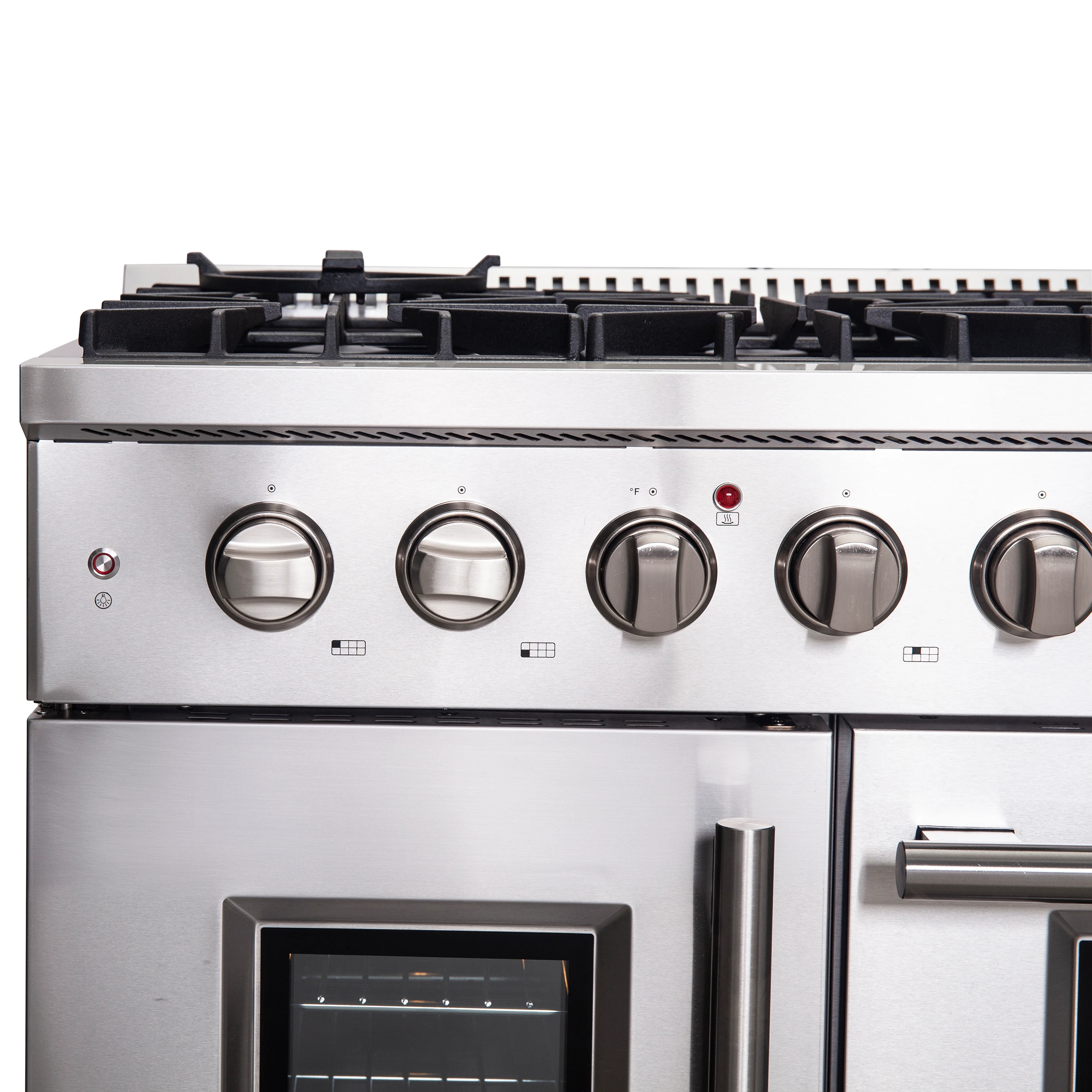 Galiano 48-Inch Freestanding French Door Gas Range, 8 Burners, Griddle, Convection Oven, Energy Efficient FFSGS644448