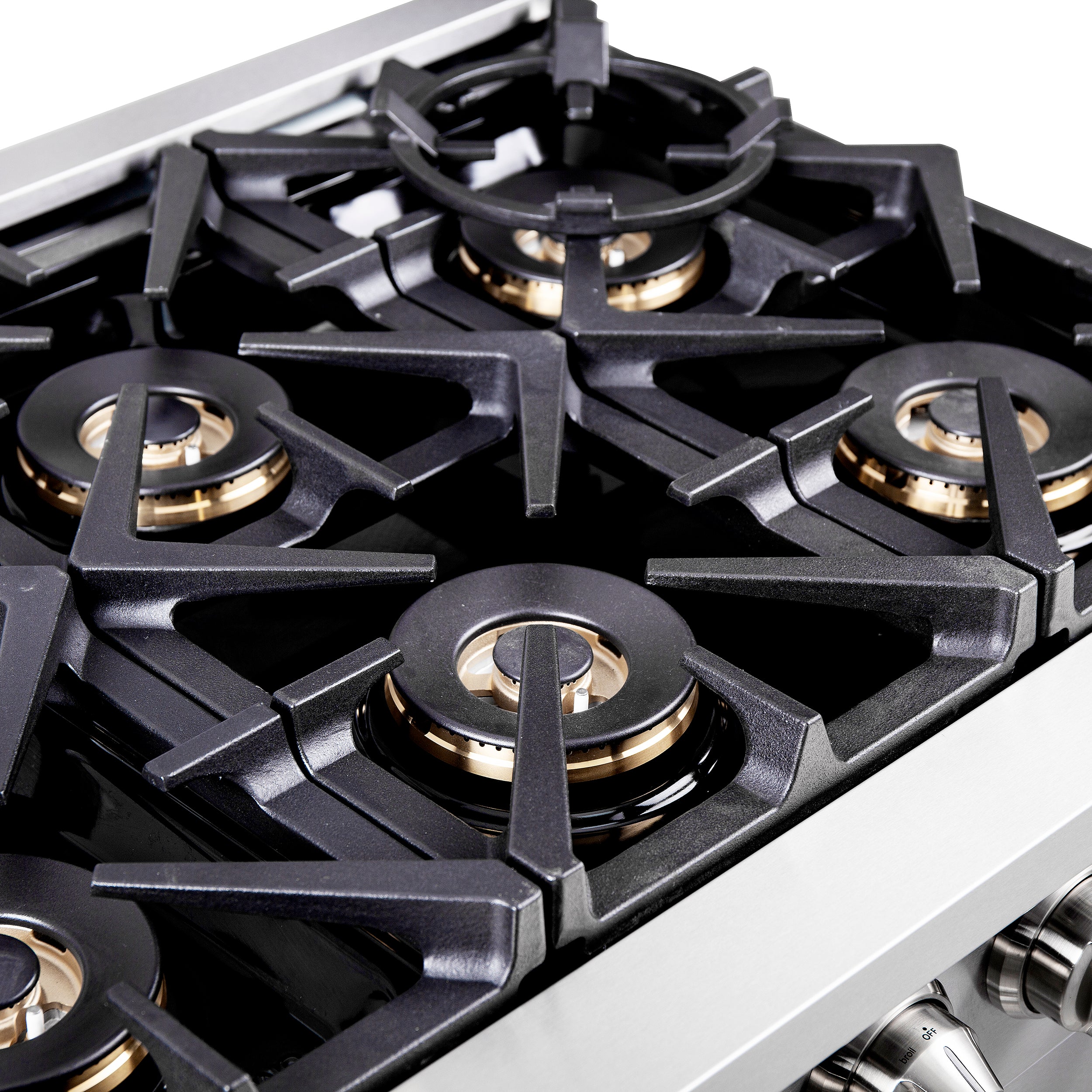 Capriasca 36-Inch Freestanding French Door Gas Range, 6 Burners, Convection Oven, Energy Efficient FFSGS646036