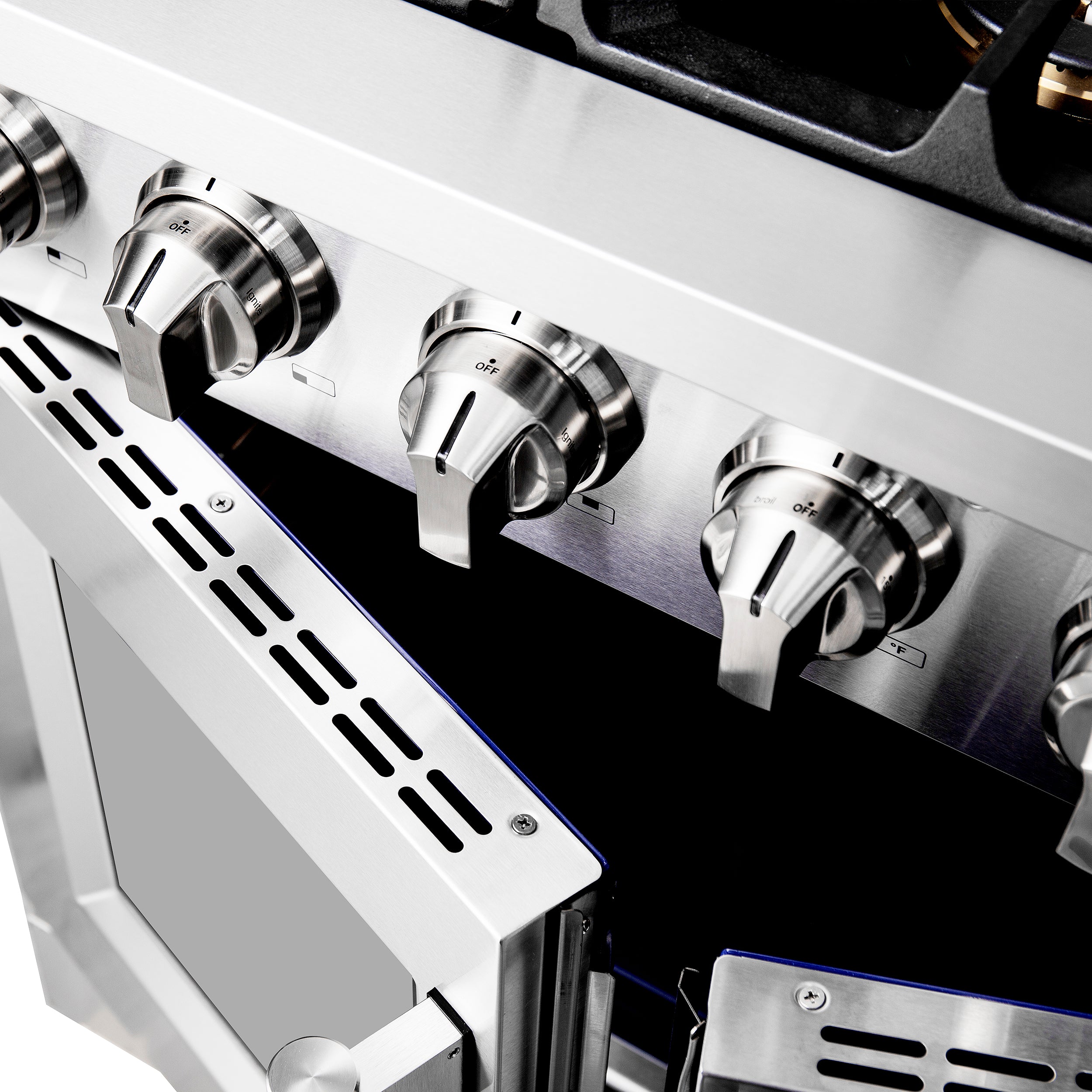 Capriasca 36-Inch Freestanding French Door Gas Range, 6 Burners, Convection Oven, Energy Efficient FFSGS646036