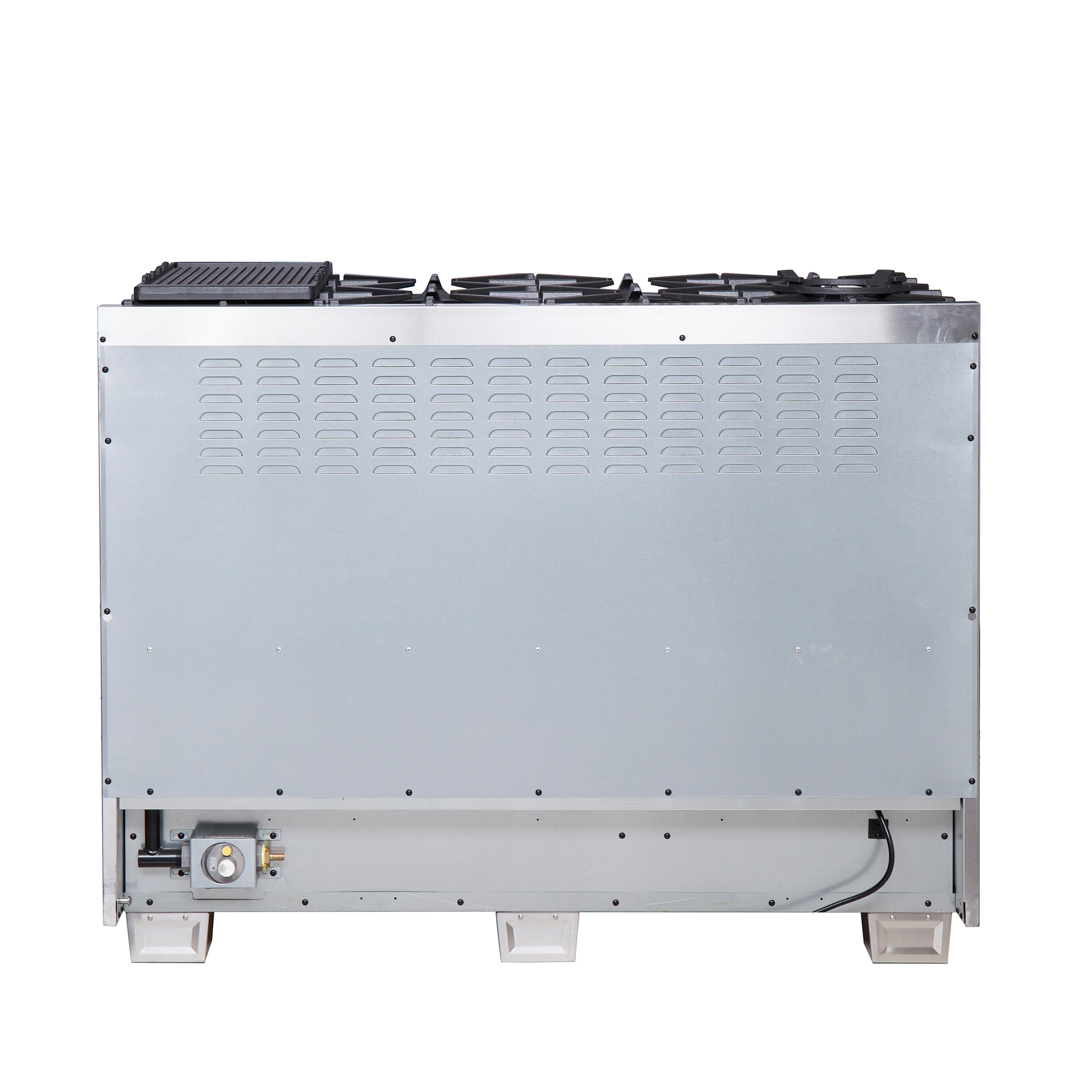 Capriasca 48-Inch Freestanding French Door Gas Range, 8 Burners, Convection Oven, Energy Efficient FFSGS646048