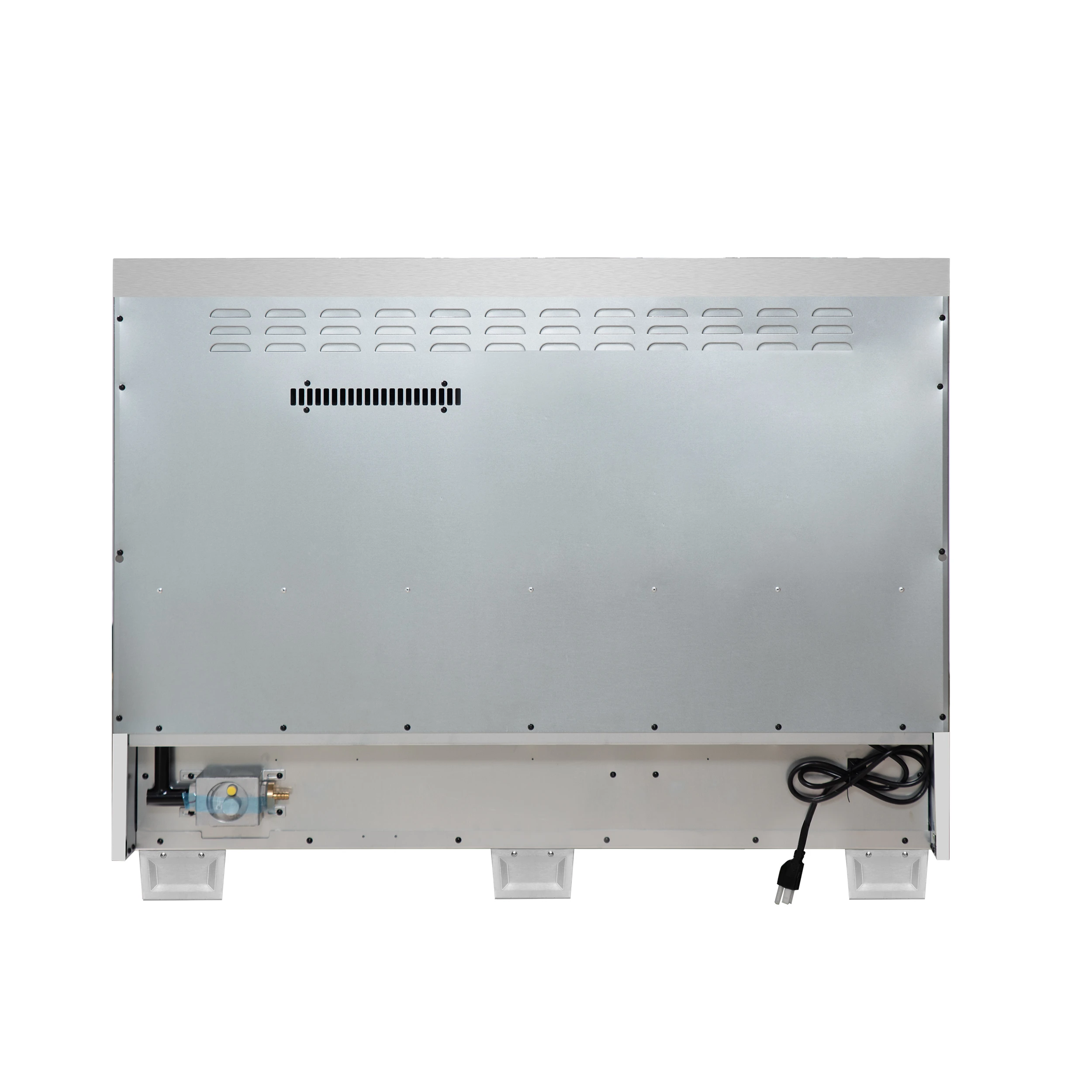 Capriasca 48-Inch White Freestanding French Door Gas Range, 8 Burners, Convection Oven, Energy Efficient FFSGS646048WHT