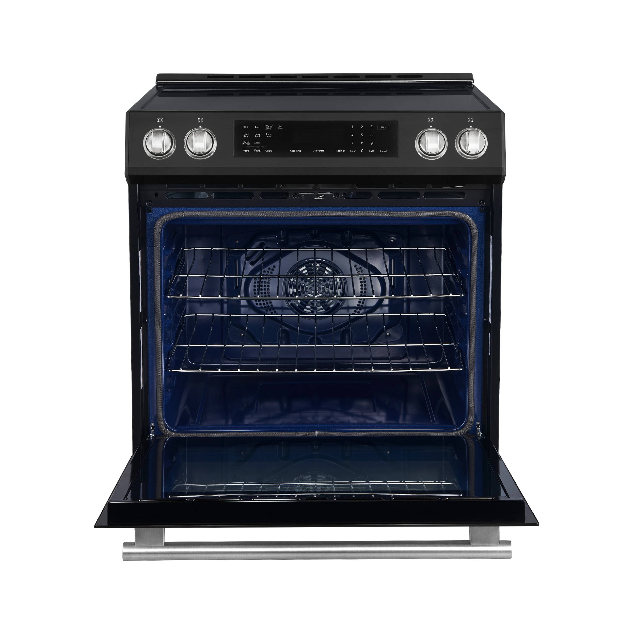 Donatello Espresso 30-Inch Slide-In Black Induction Range, Convection Oven, 5 Cooking Zones, Touch Control Panel FFSIN090530BLK